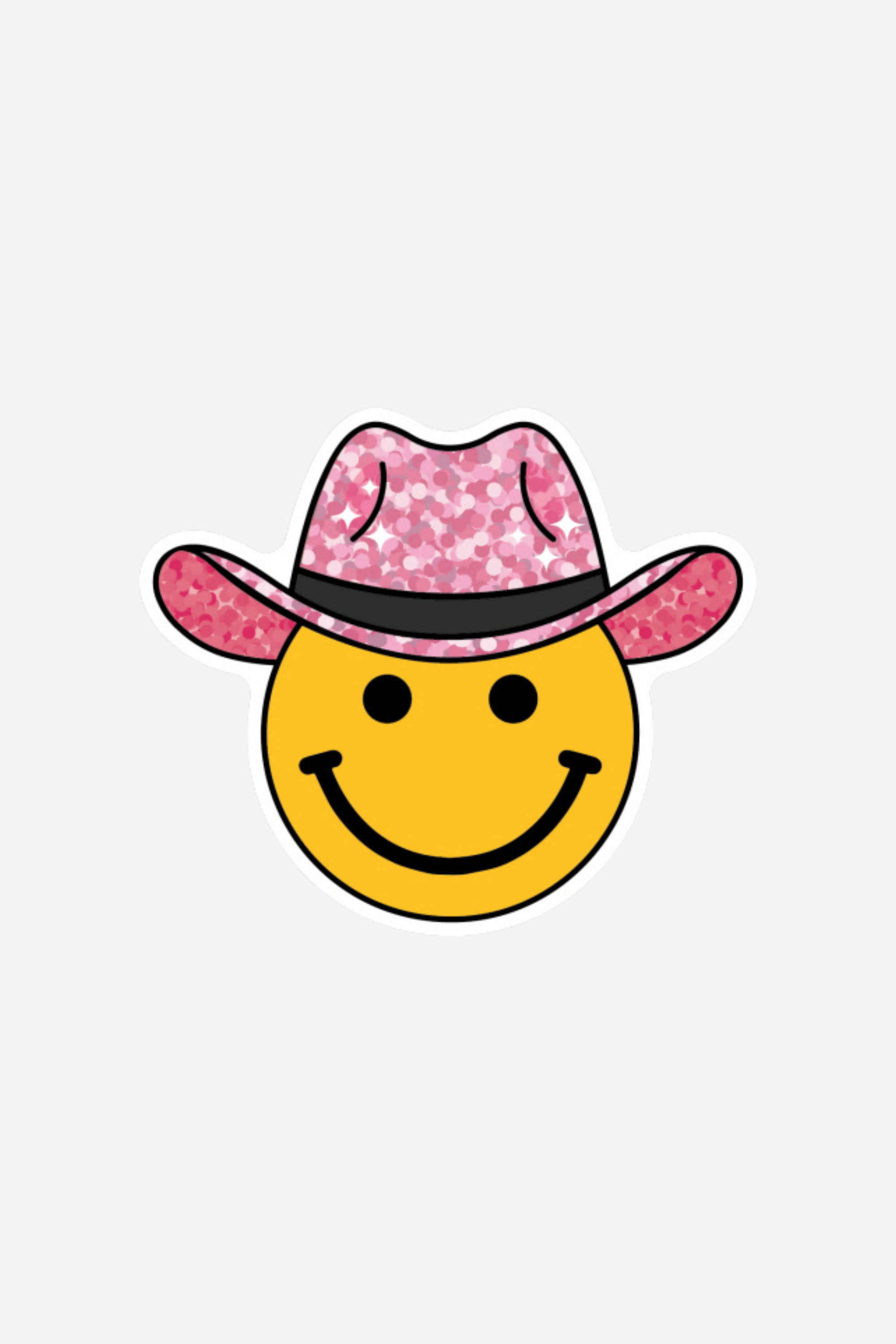 Sparkly Smiley Face Sticker