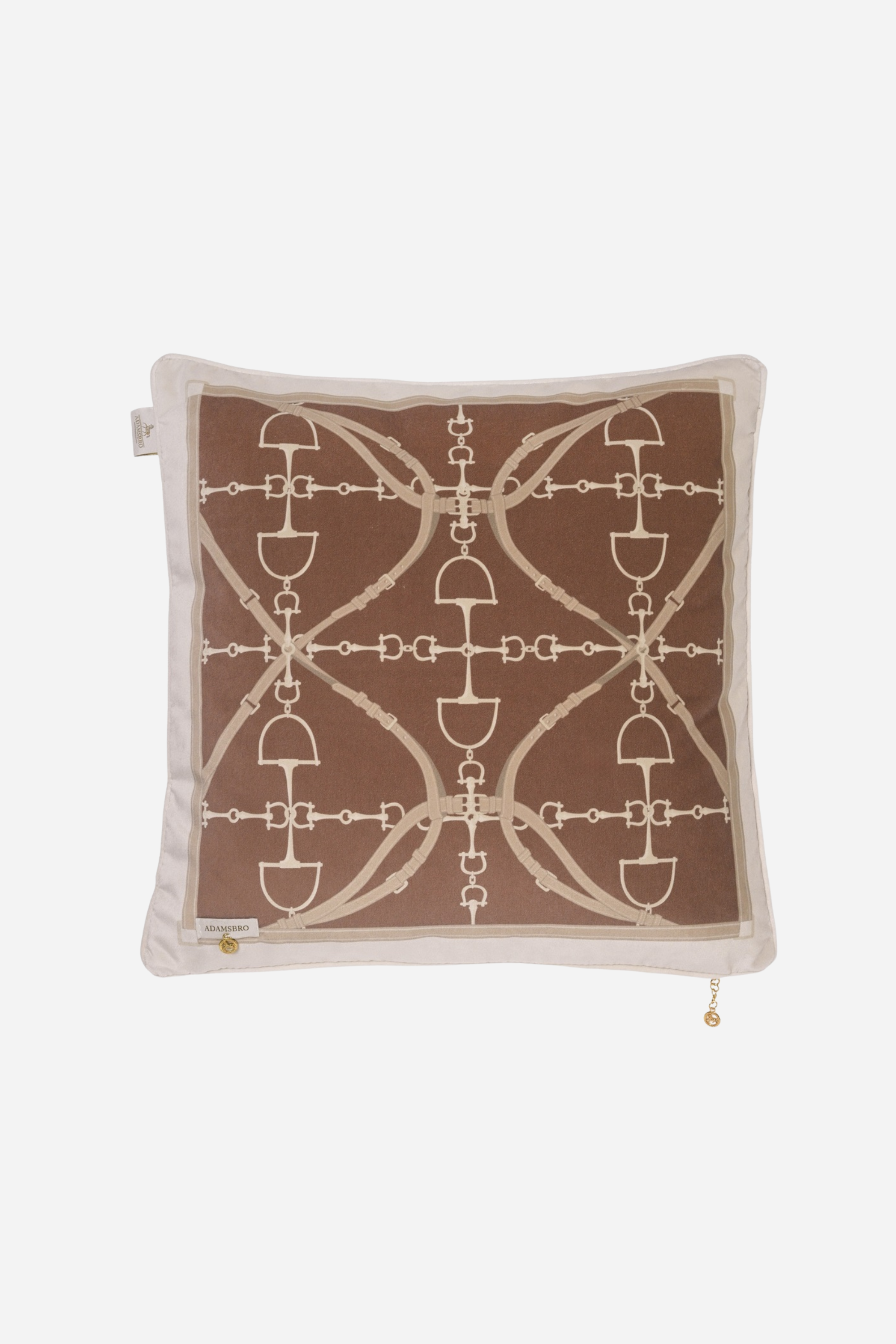 D-Ring Velvet Pillow - Nougat