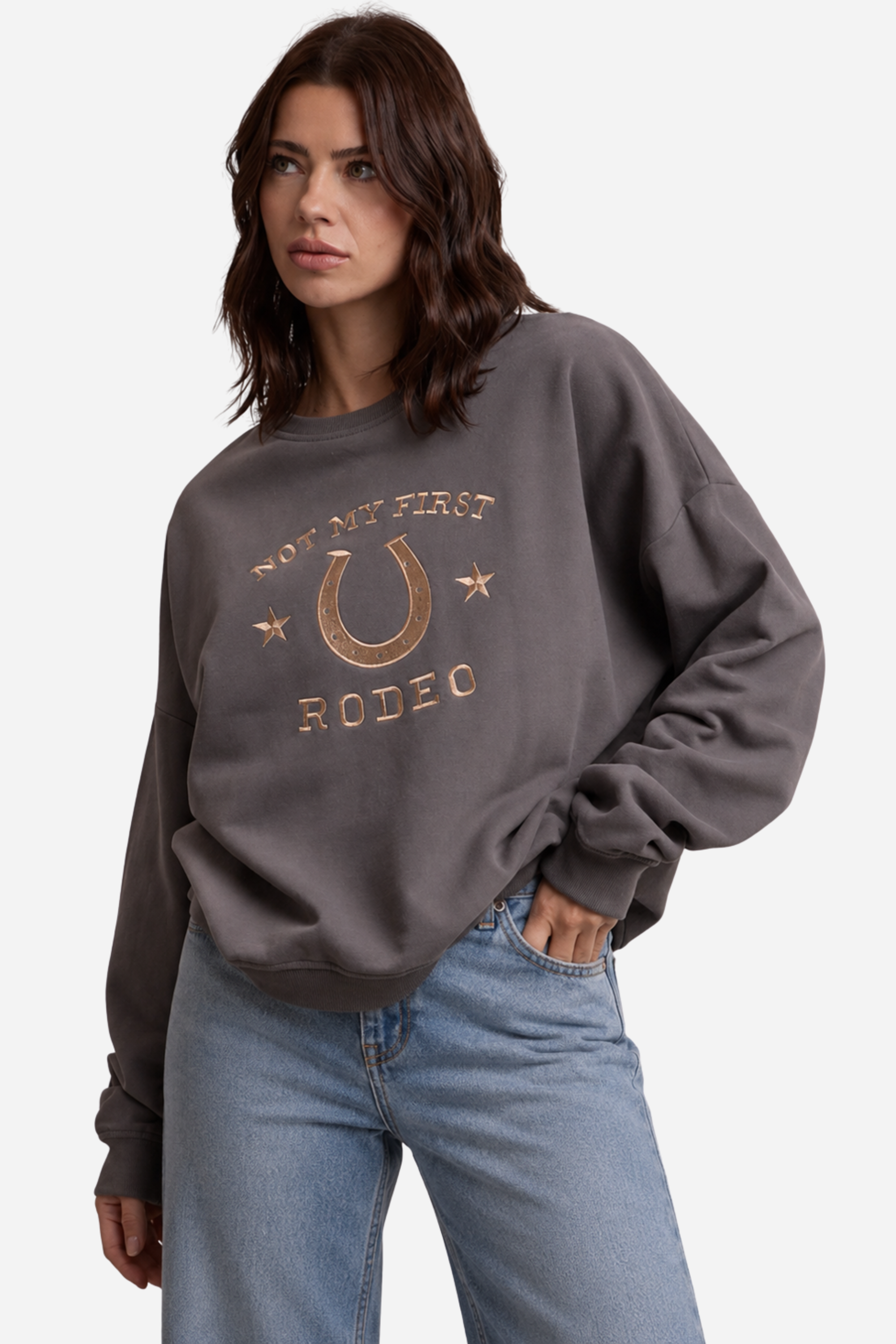Not My First Rodeo Embroidered Sweatshirt