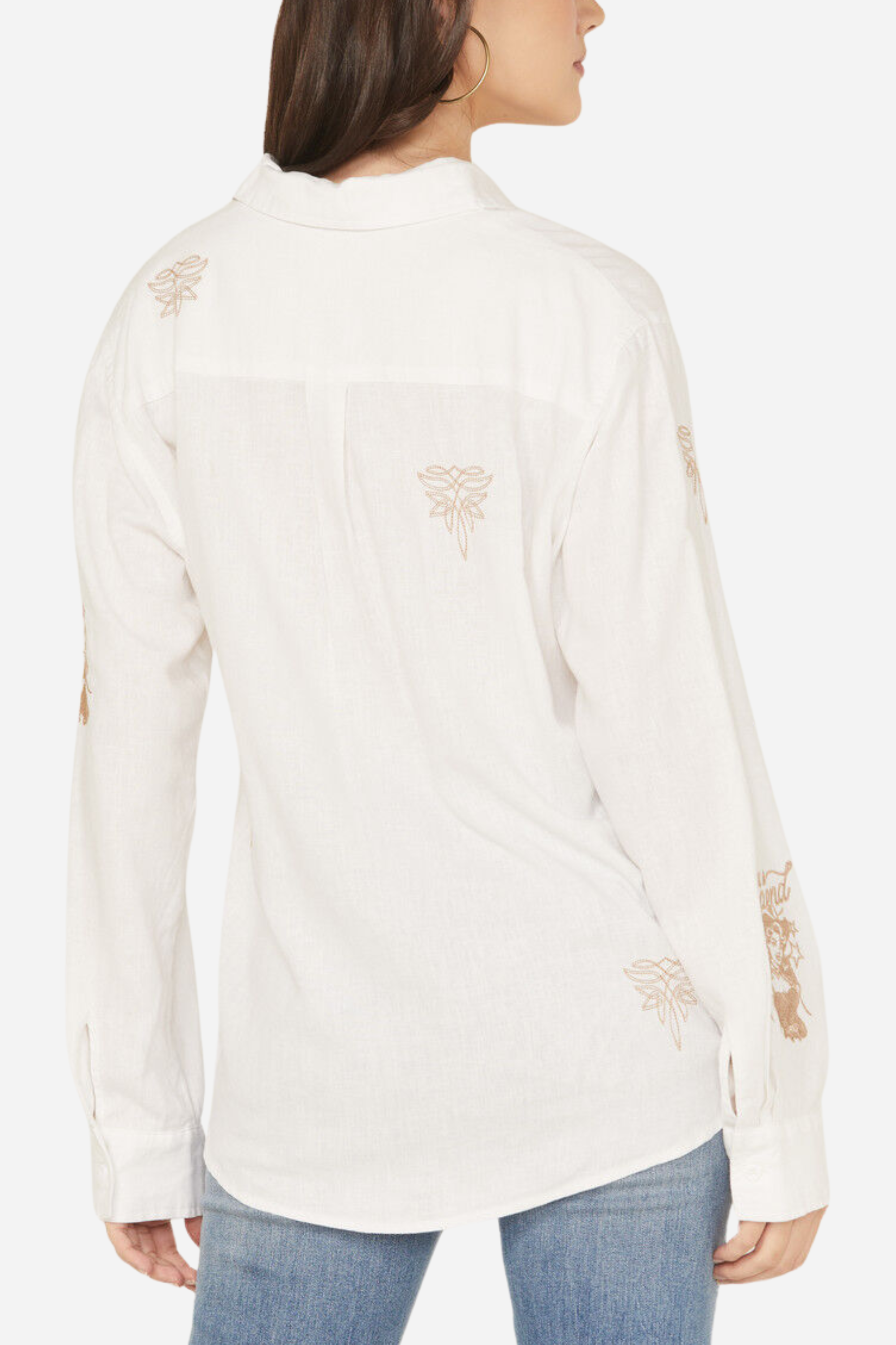 Western Legend Embroidered Linen Shirt