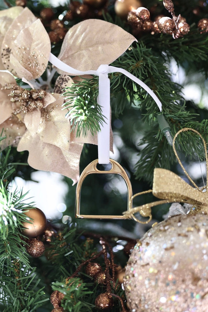 stylish equestrian horse stirrup christmas ornament