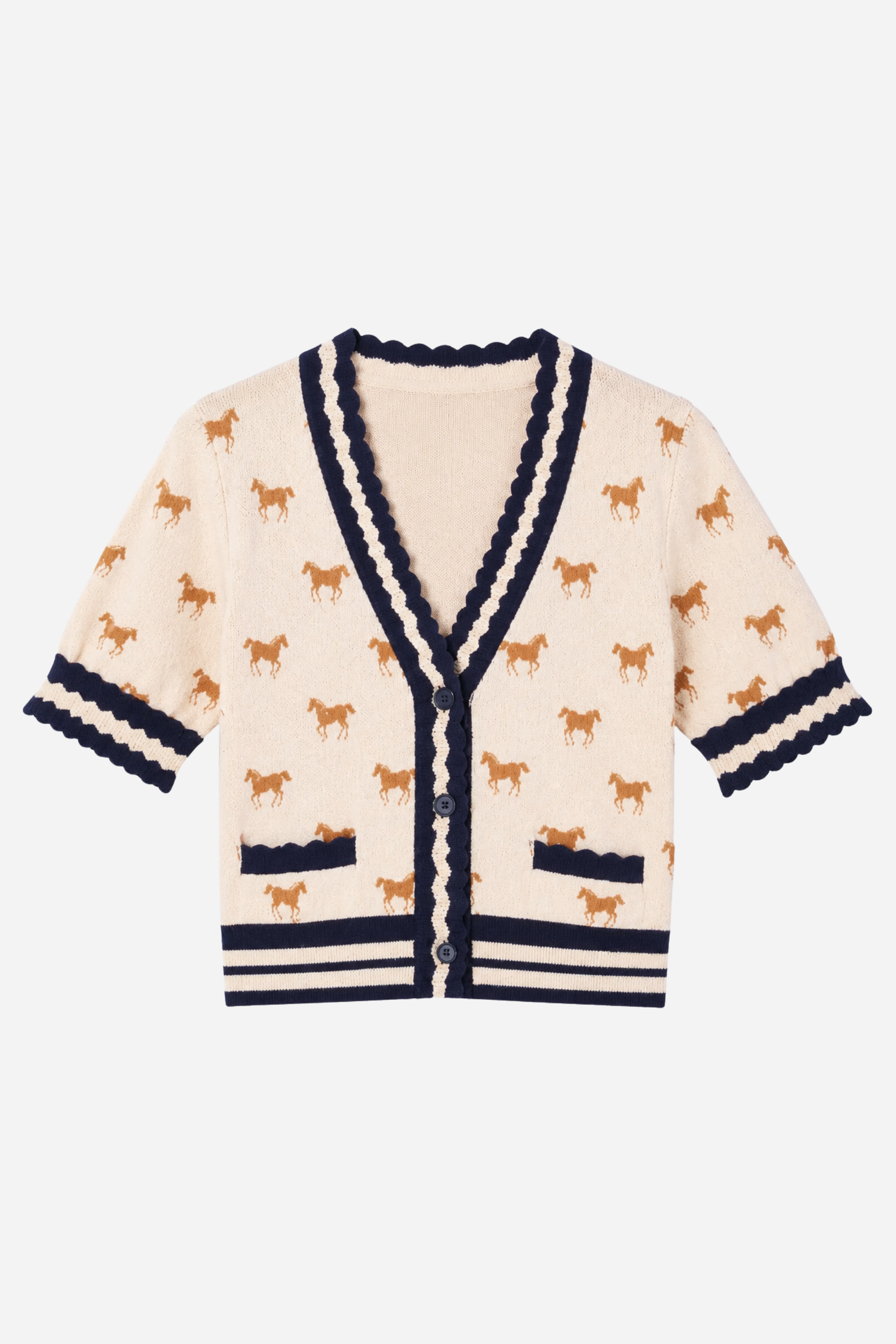 Alessi Horse Short-Sleeve Cardigan