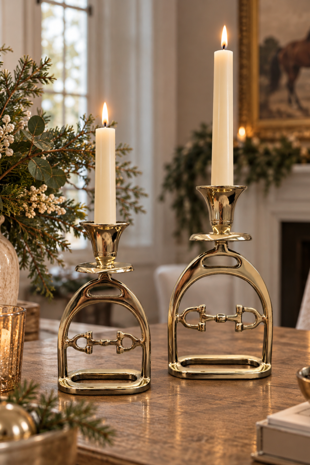 Alexander Bit Candle Holder - Champagne Gold