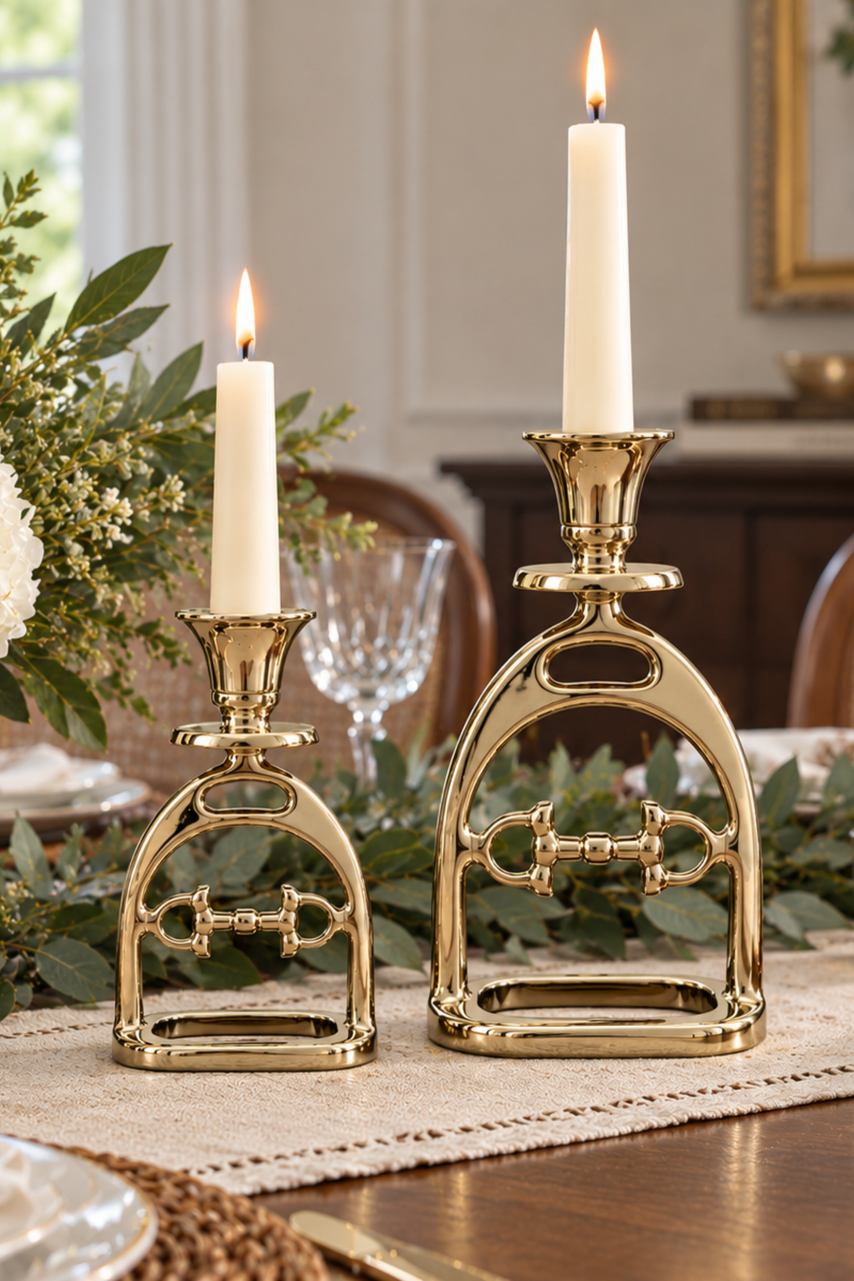 Alexander Bit Candle Holder - Champagne Gold