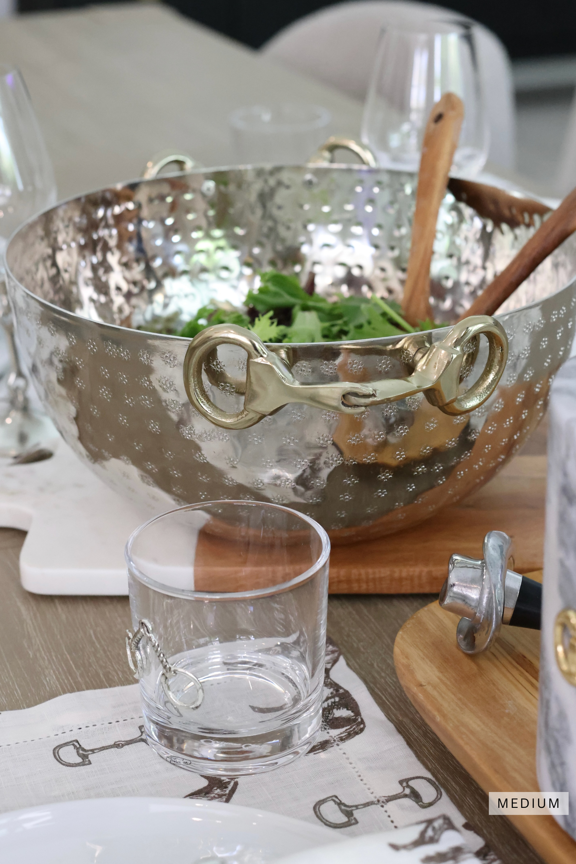 go home ltd. stylish equestrian astoria snaffle bit serving bowl set medium