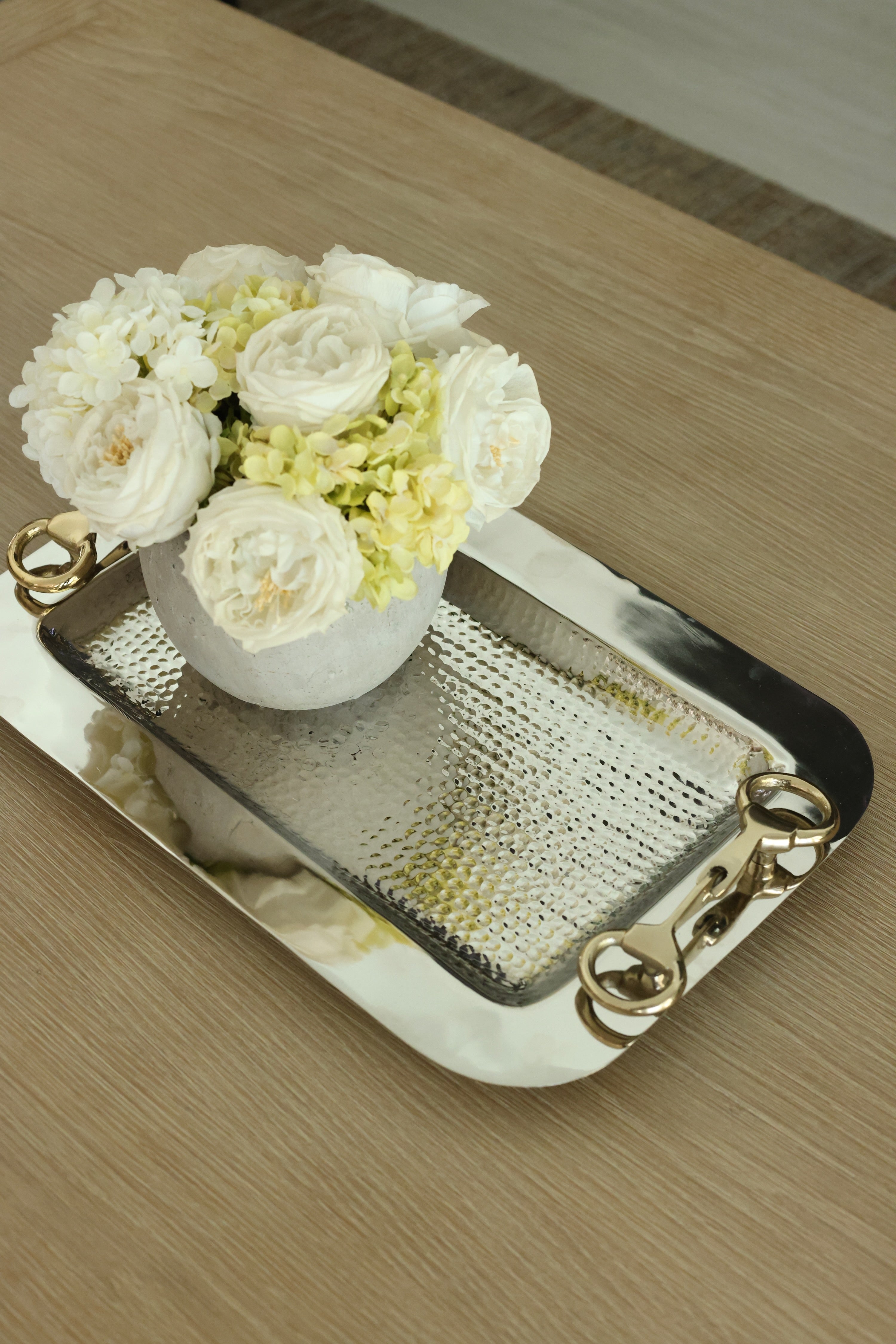 go home ltd. stylish equestrian astoria hammered snaffle bit handle tray