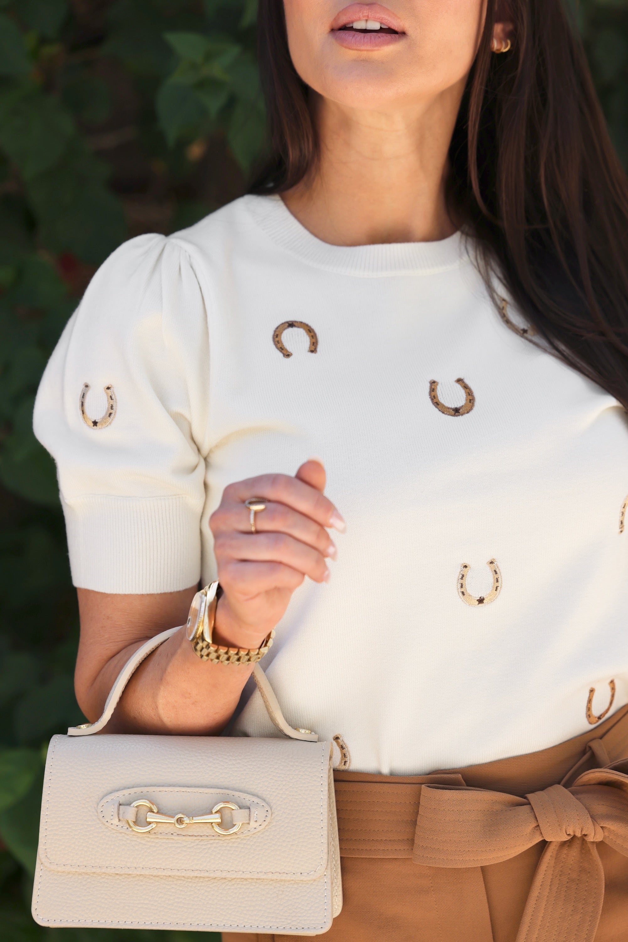 modarno stylish equestrian ava bag top handle horse bit