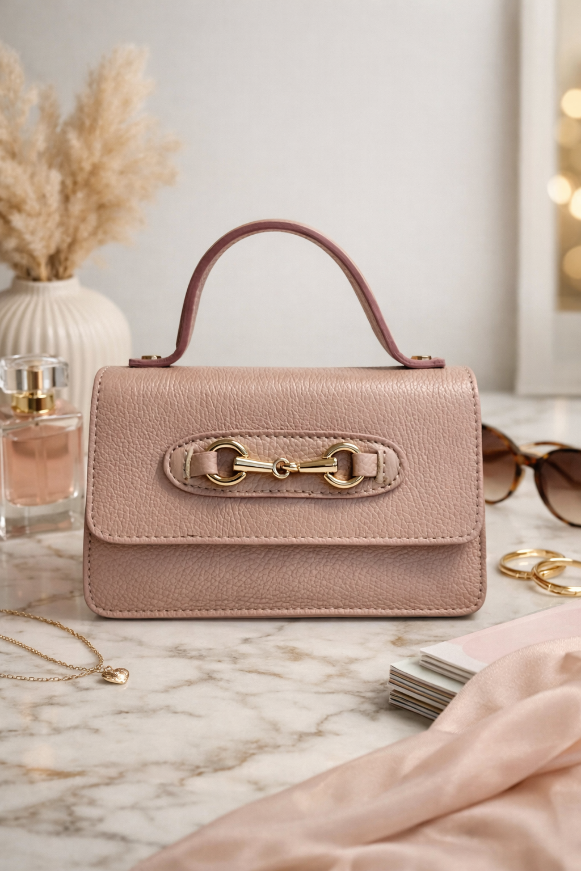 Ava Leather Bit Bag - Rosewood