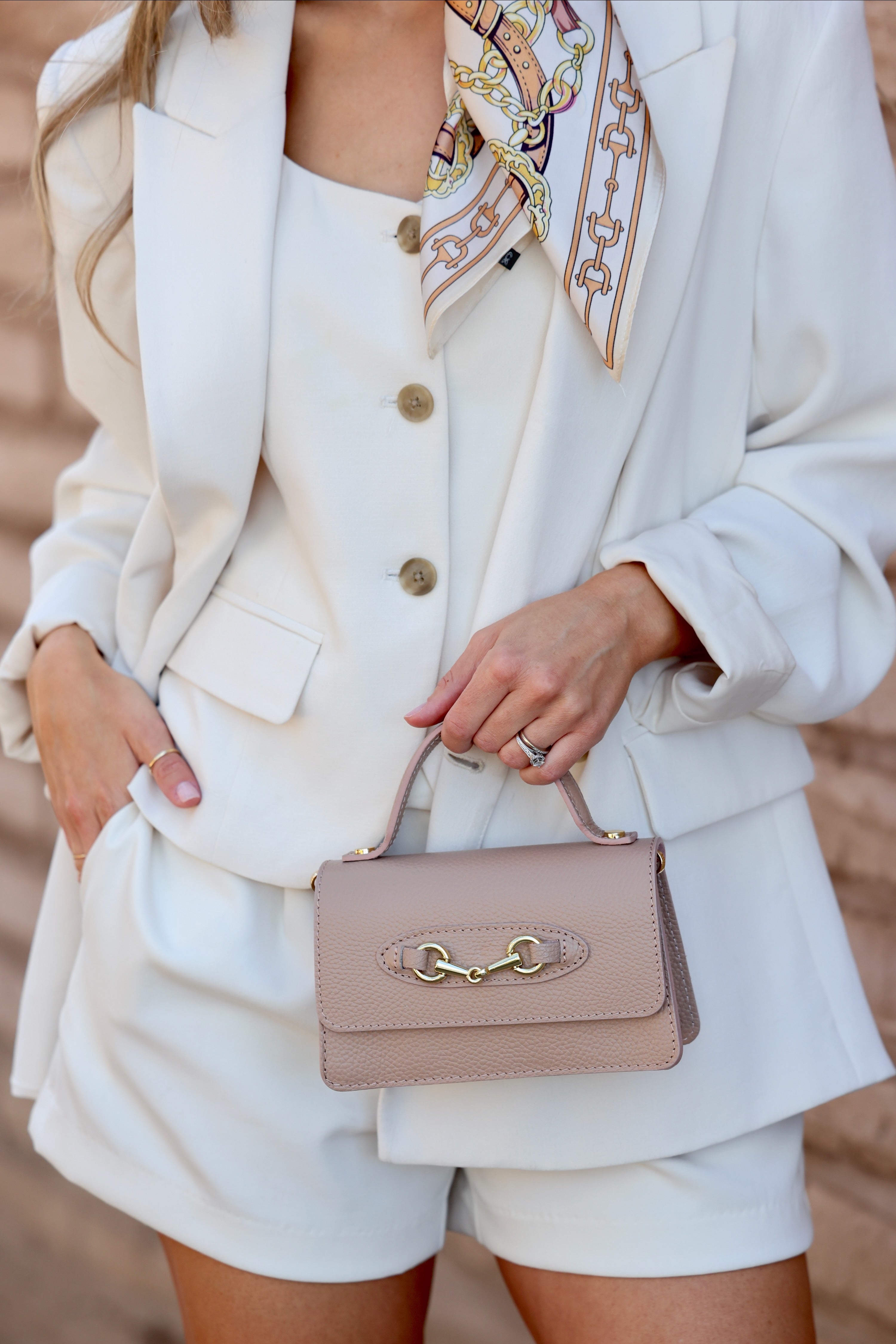 Ava Leather Bit Bag - Rosewood