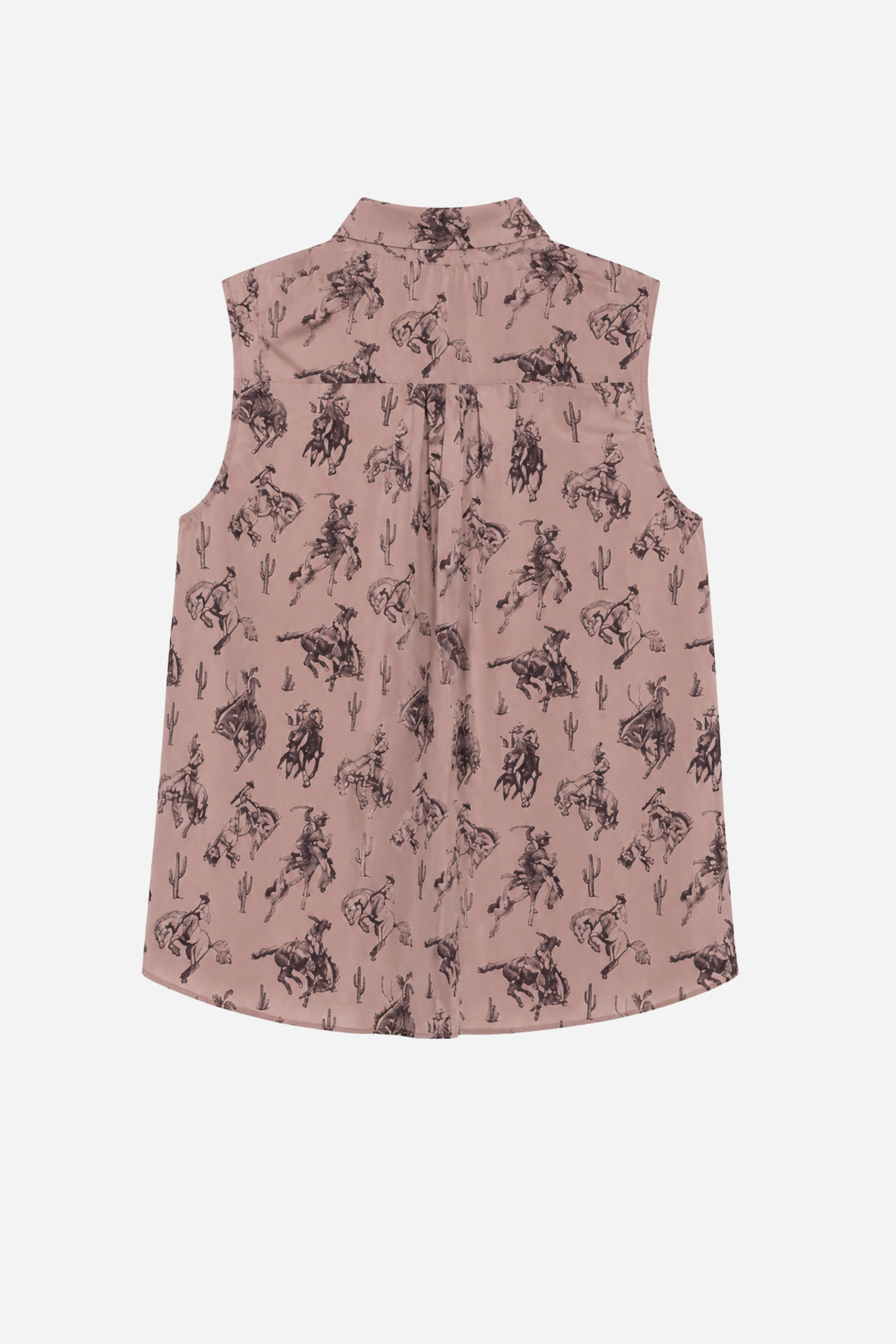 Bailey Western Sleeveless Top - Mocha