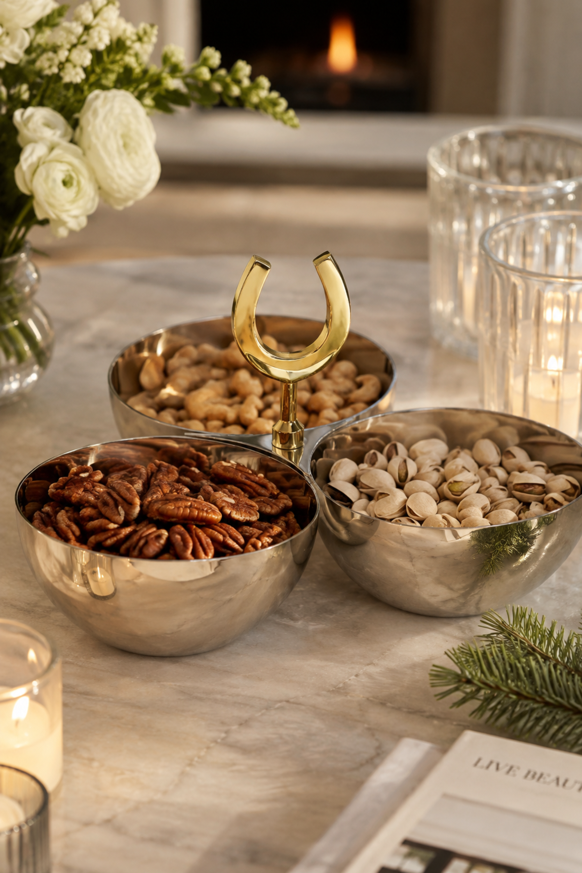 Harlowe Horseshoe Nut Bowl - Gold