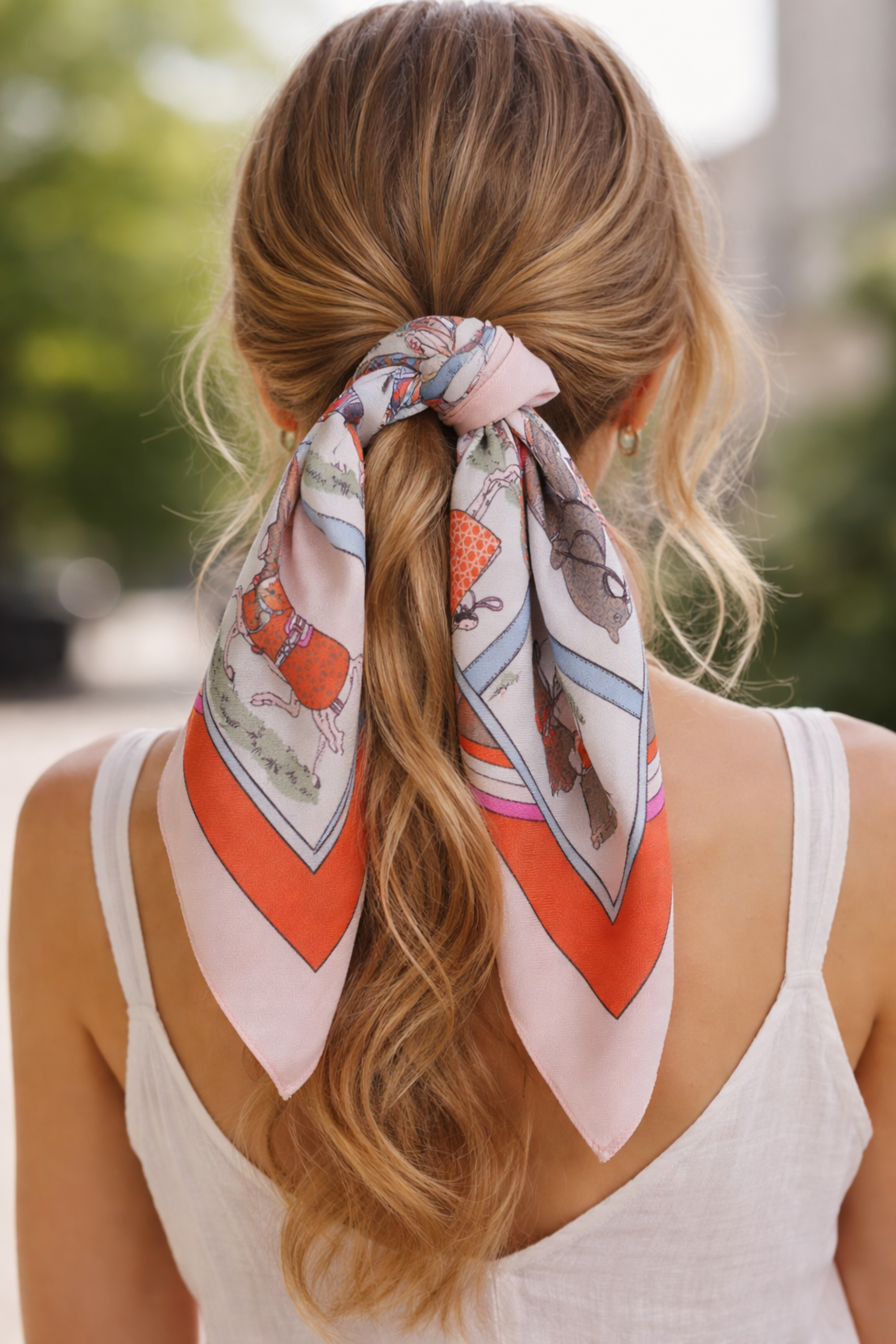 Bridget Twill Scarf - Blush