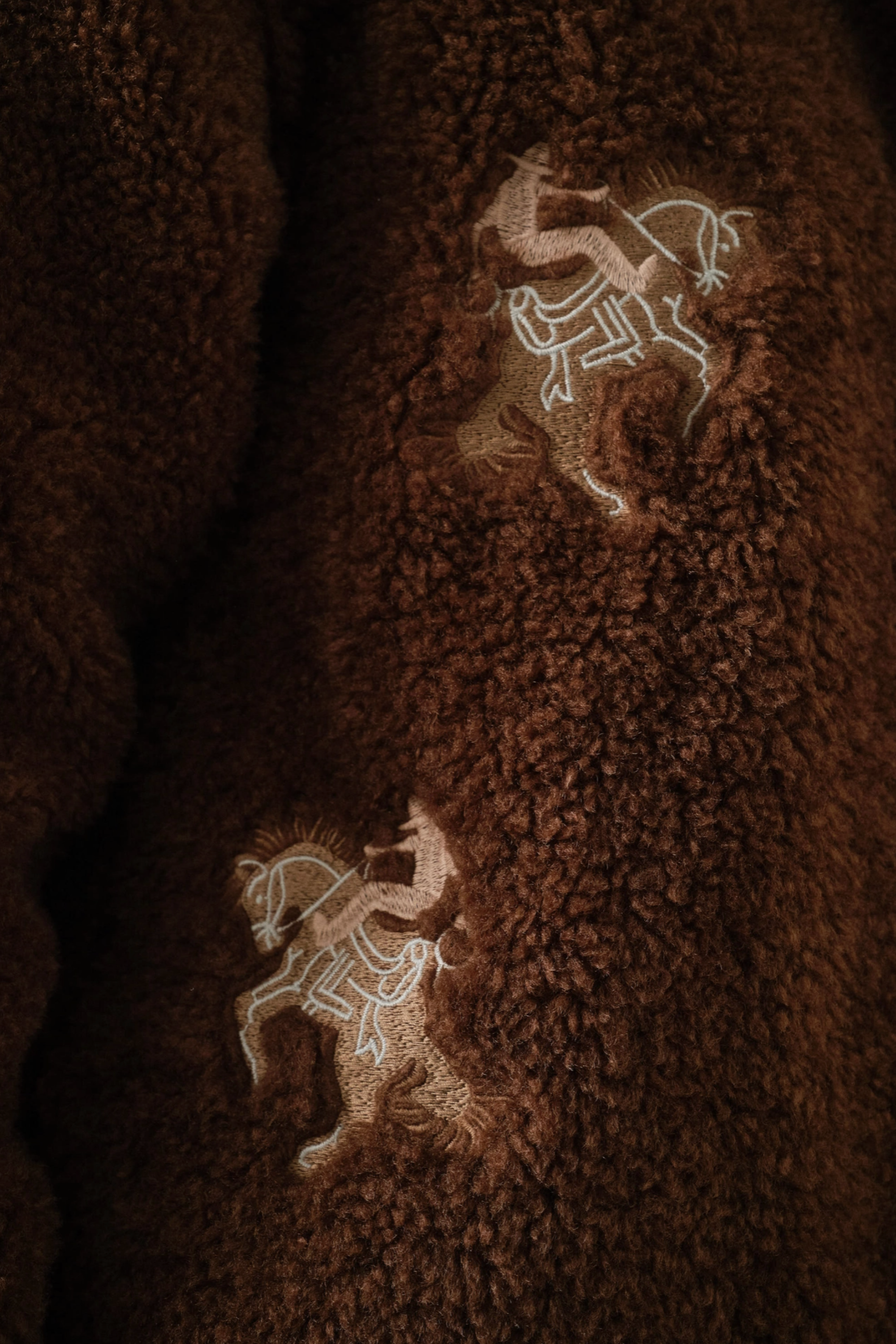 Belle Embroidered Teddy Coat