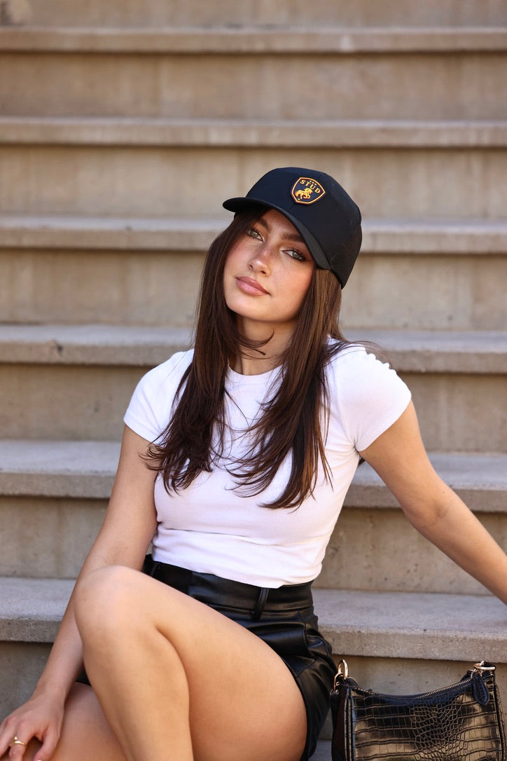 IPS stylish equestrian stud trucker hat