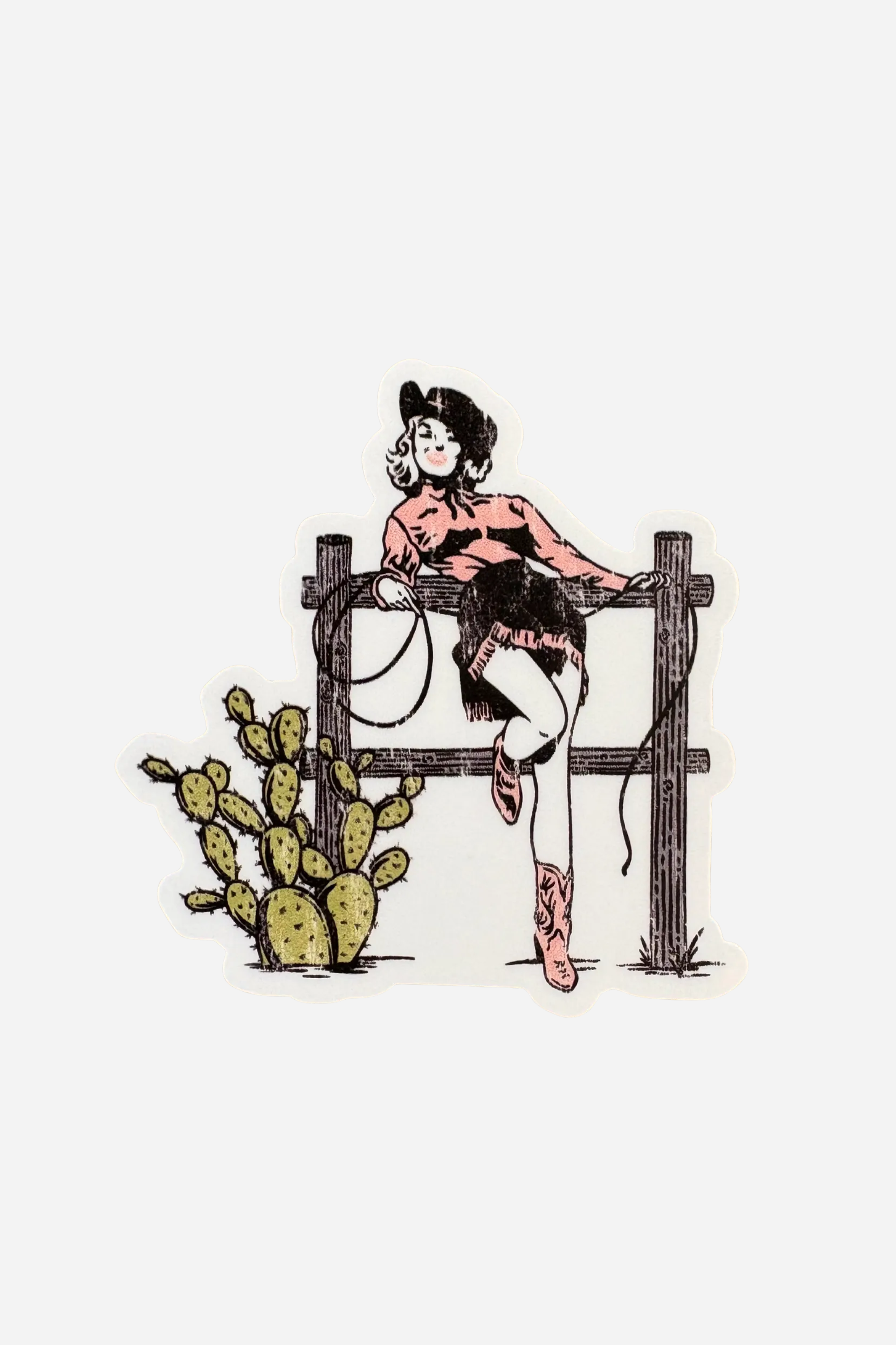 Cactus Cowgirl Sticker