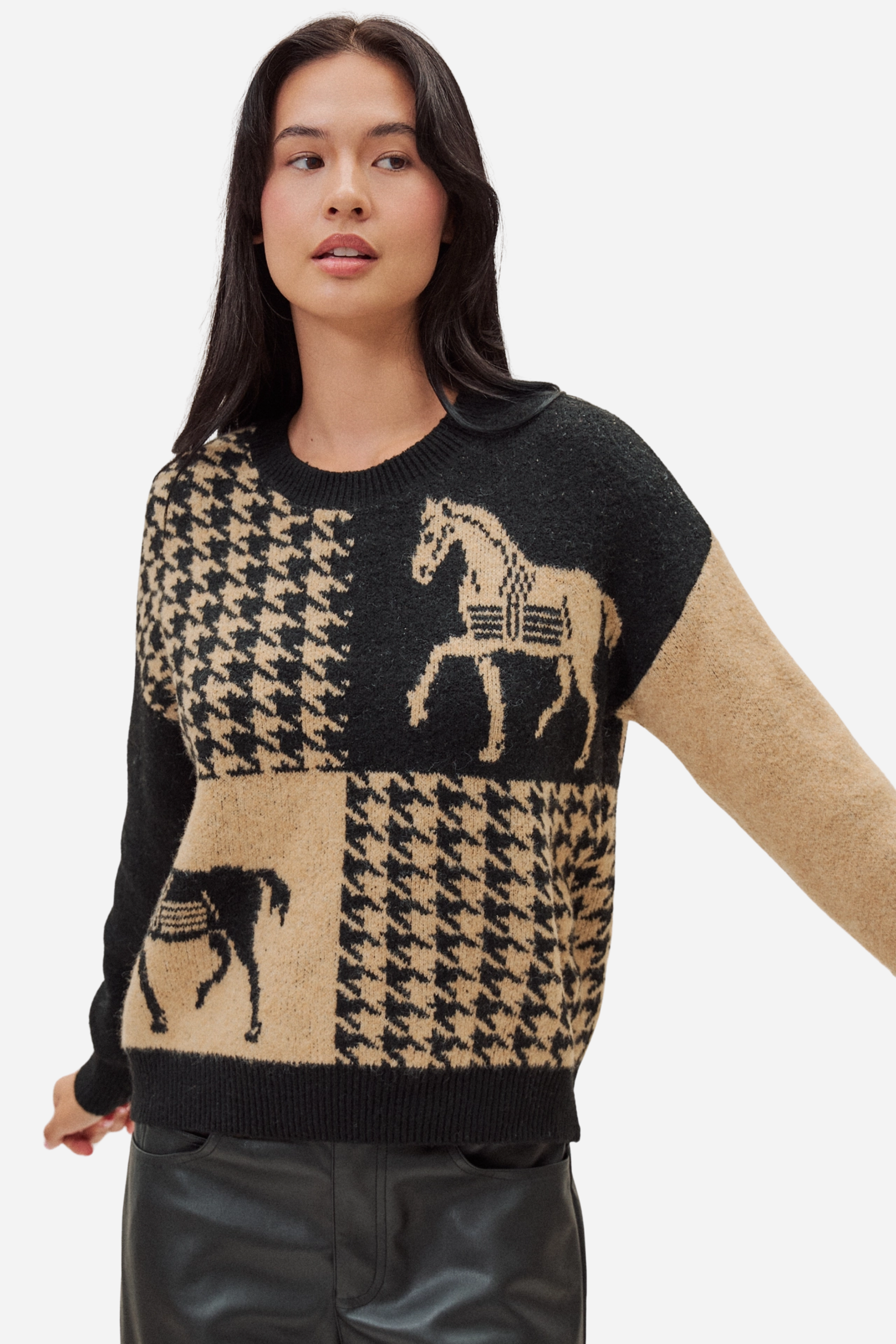 Camille Houndstooth Sweater