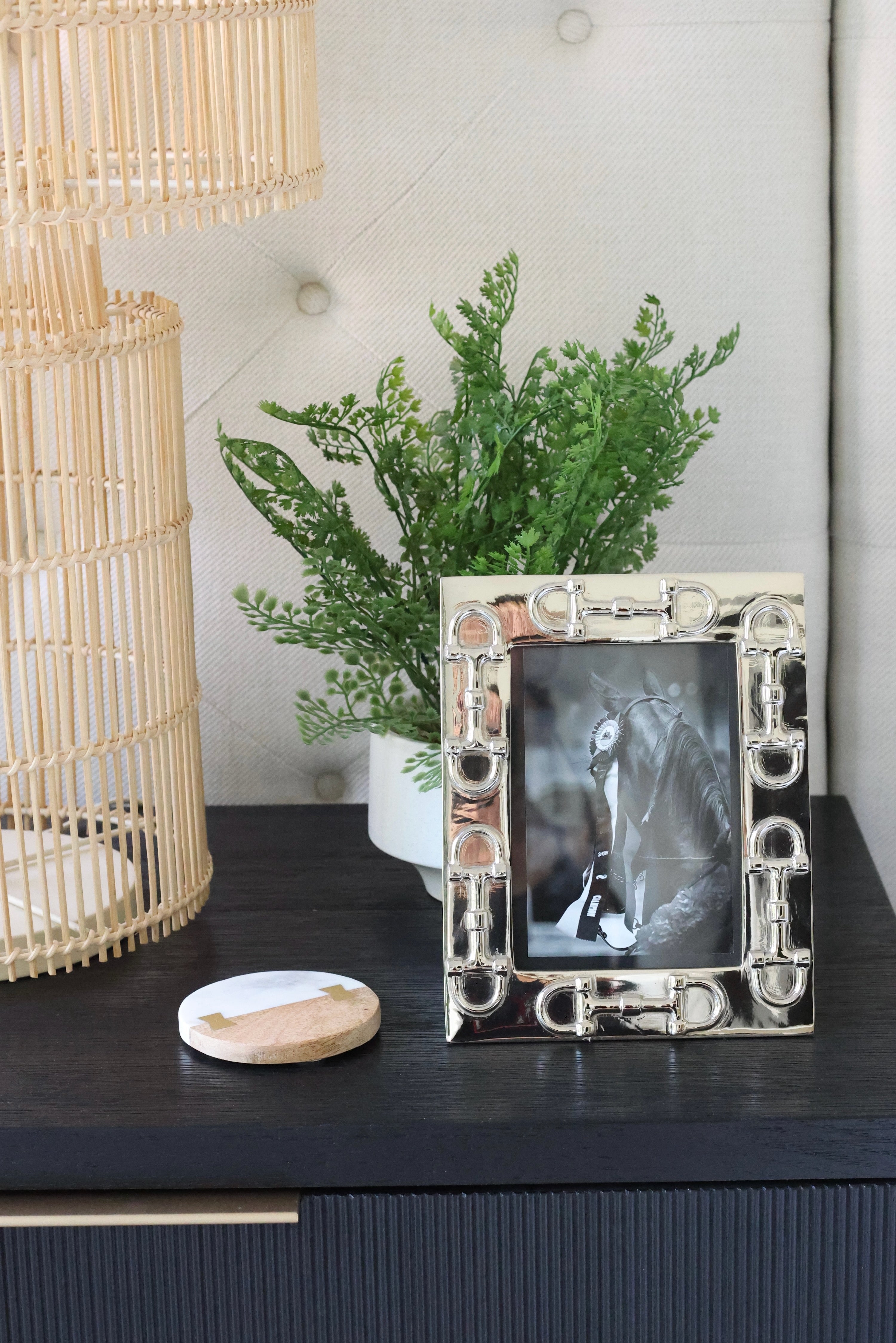 adamsbro stylish equestrian carson d-ring bit photo frame
