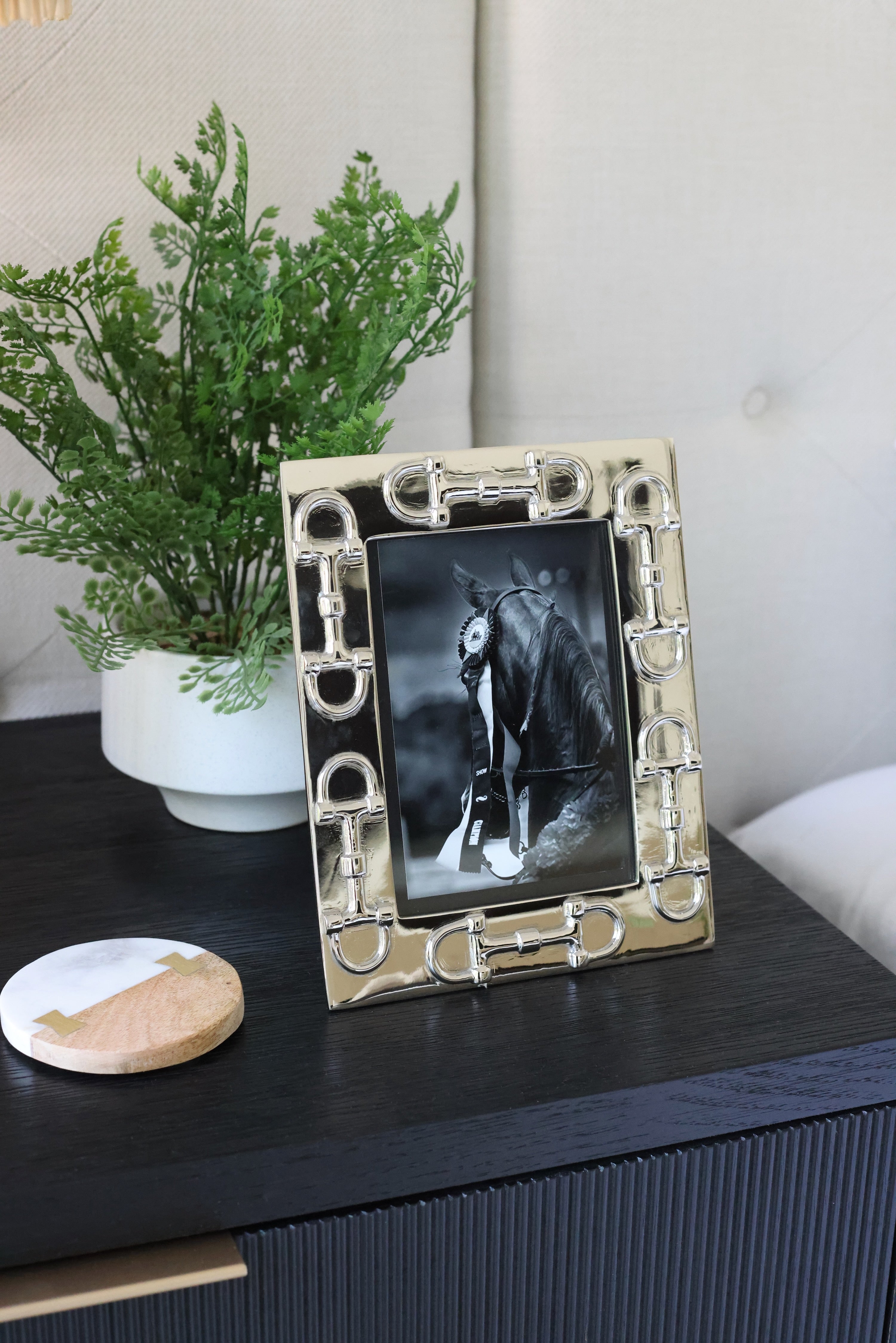adamsbro stylish equestrian carson d-ring bit photo frame