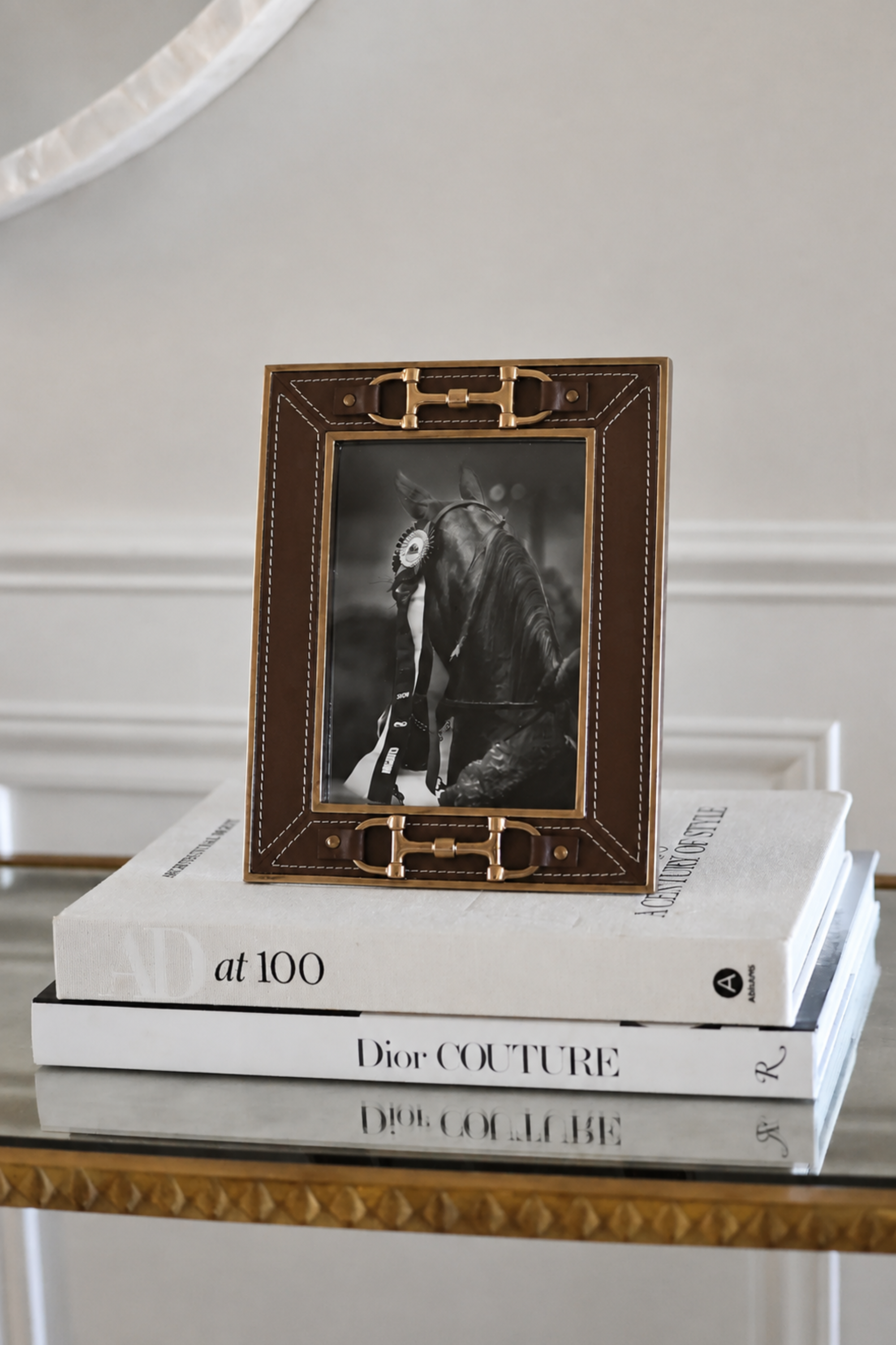 Carter D-Ring Leather Photo Frame - Brown