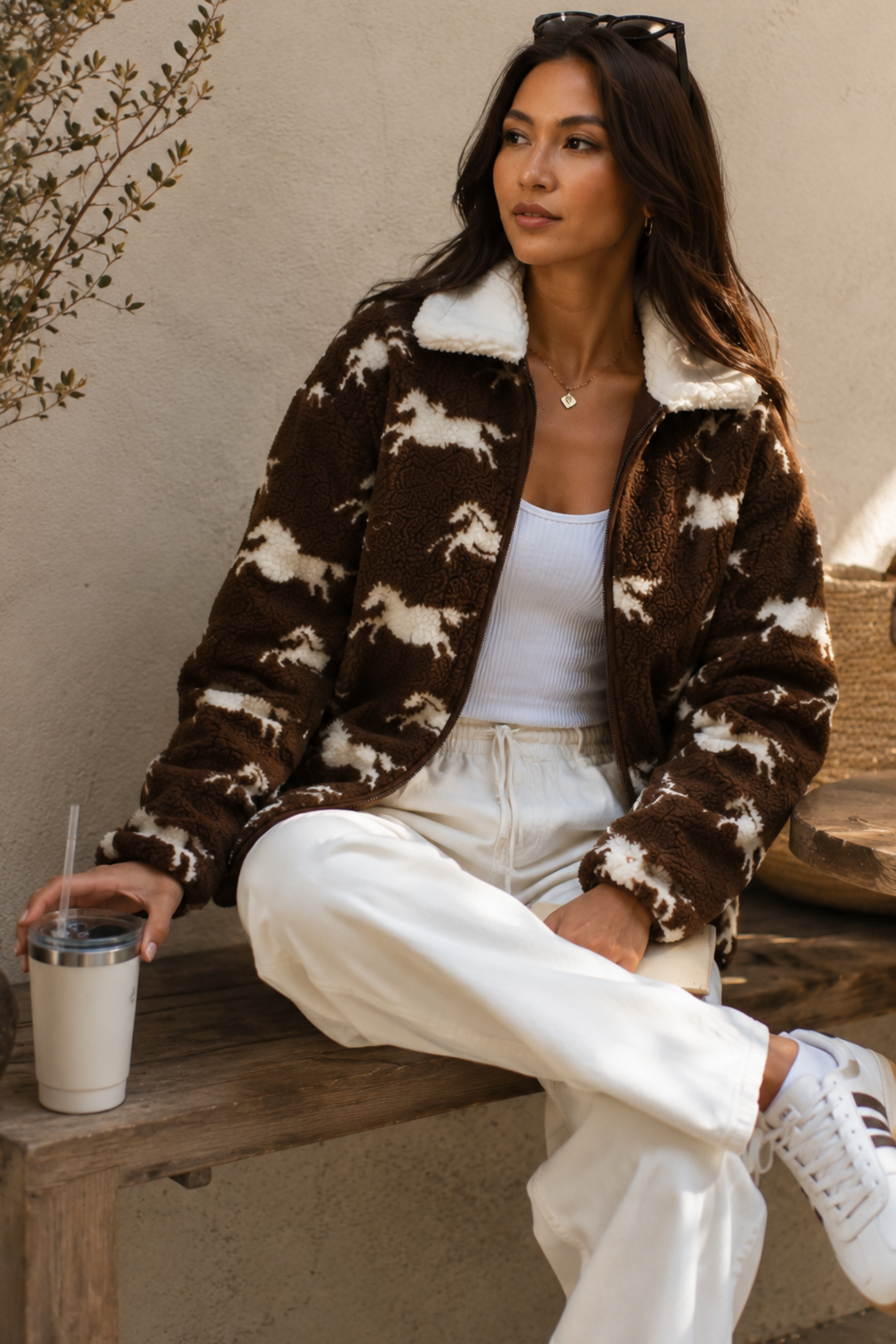 Cheyenne Sherpa Jacket - Chocolate