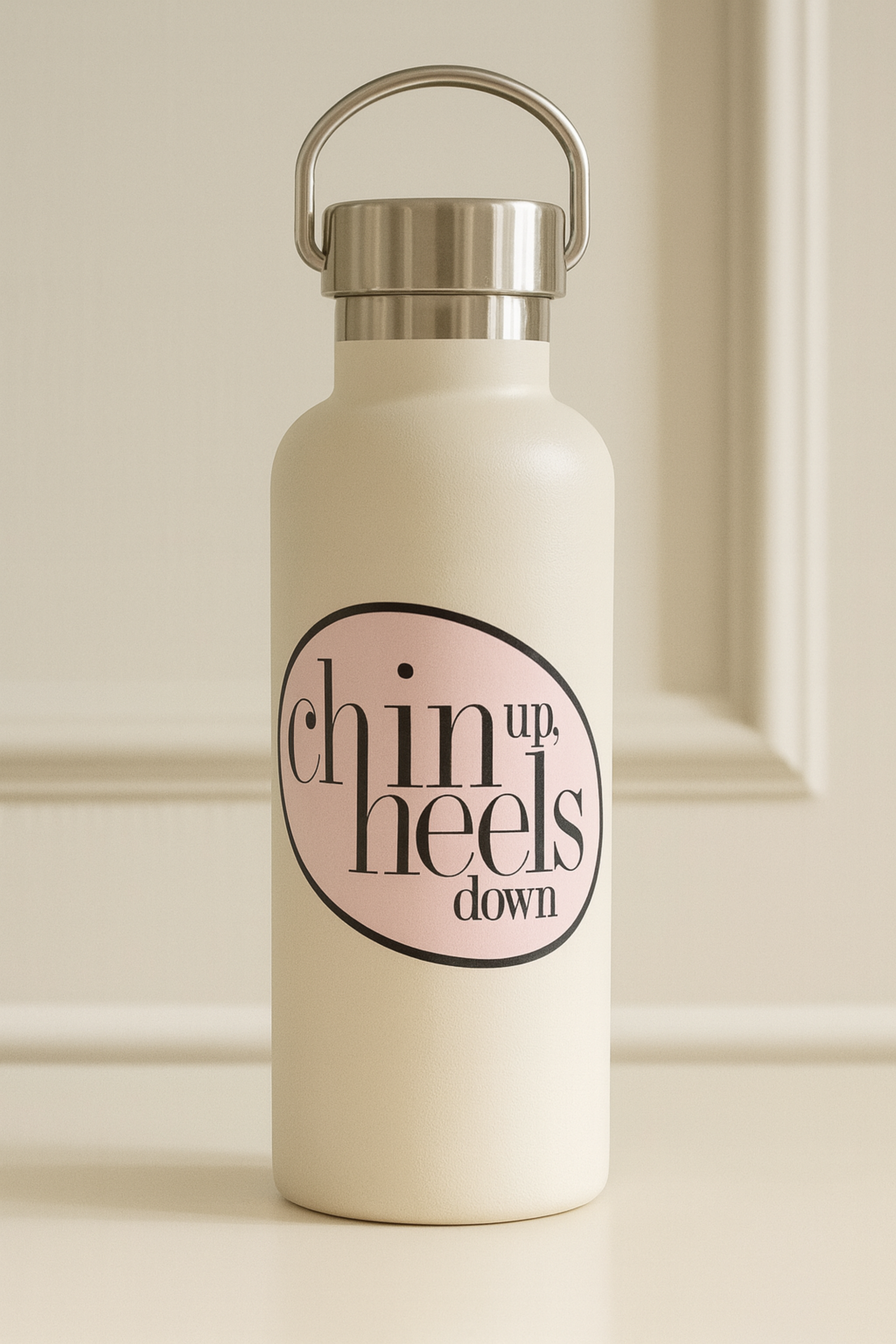 Chin Up, Heels Down Sticker