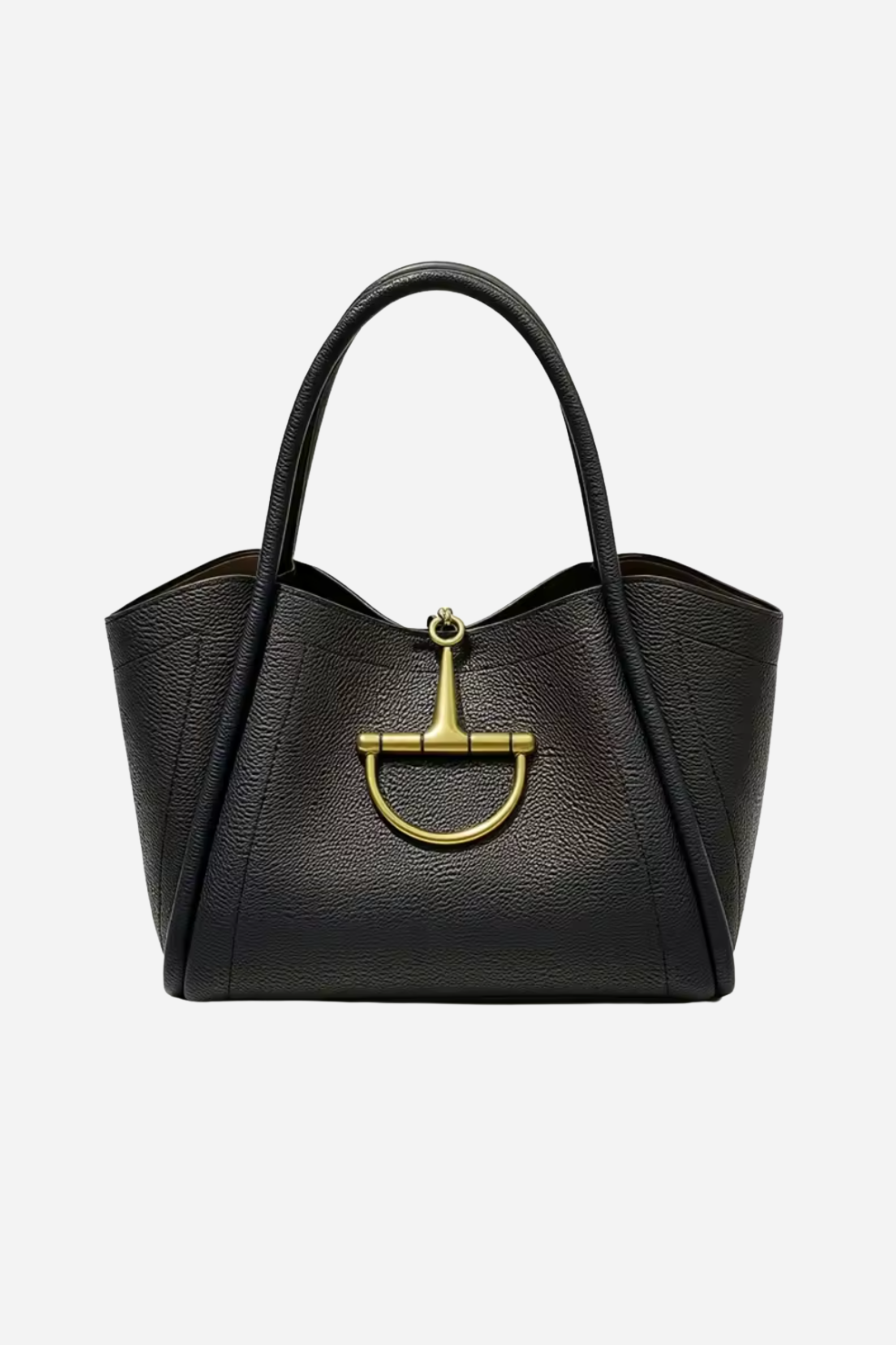 Collette Leather Saddle Bag - Black