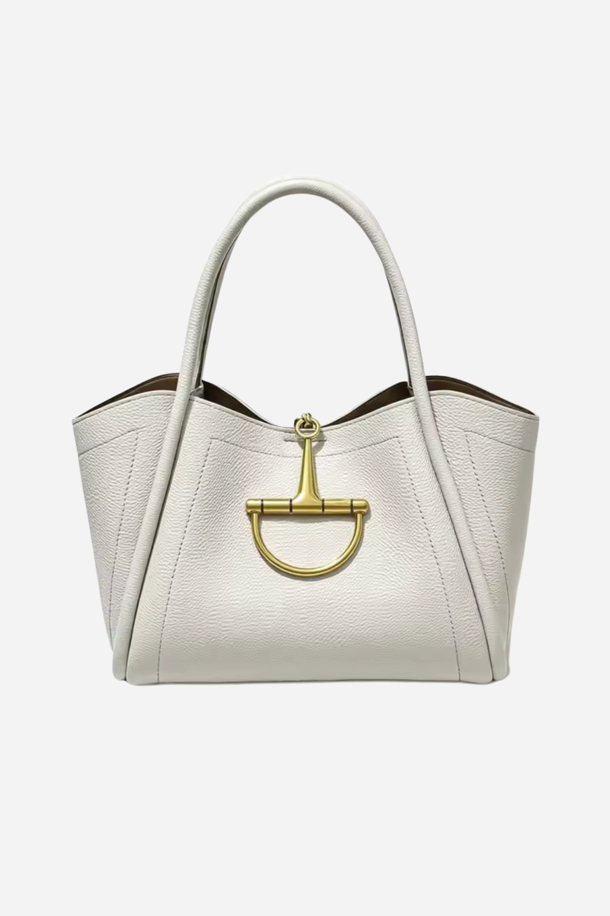 Collette Leather Saddle Bag - Ivory