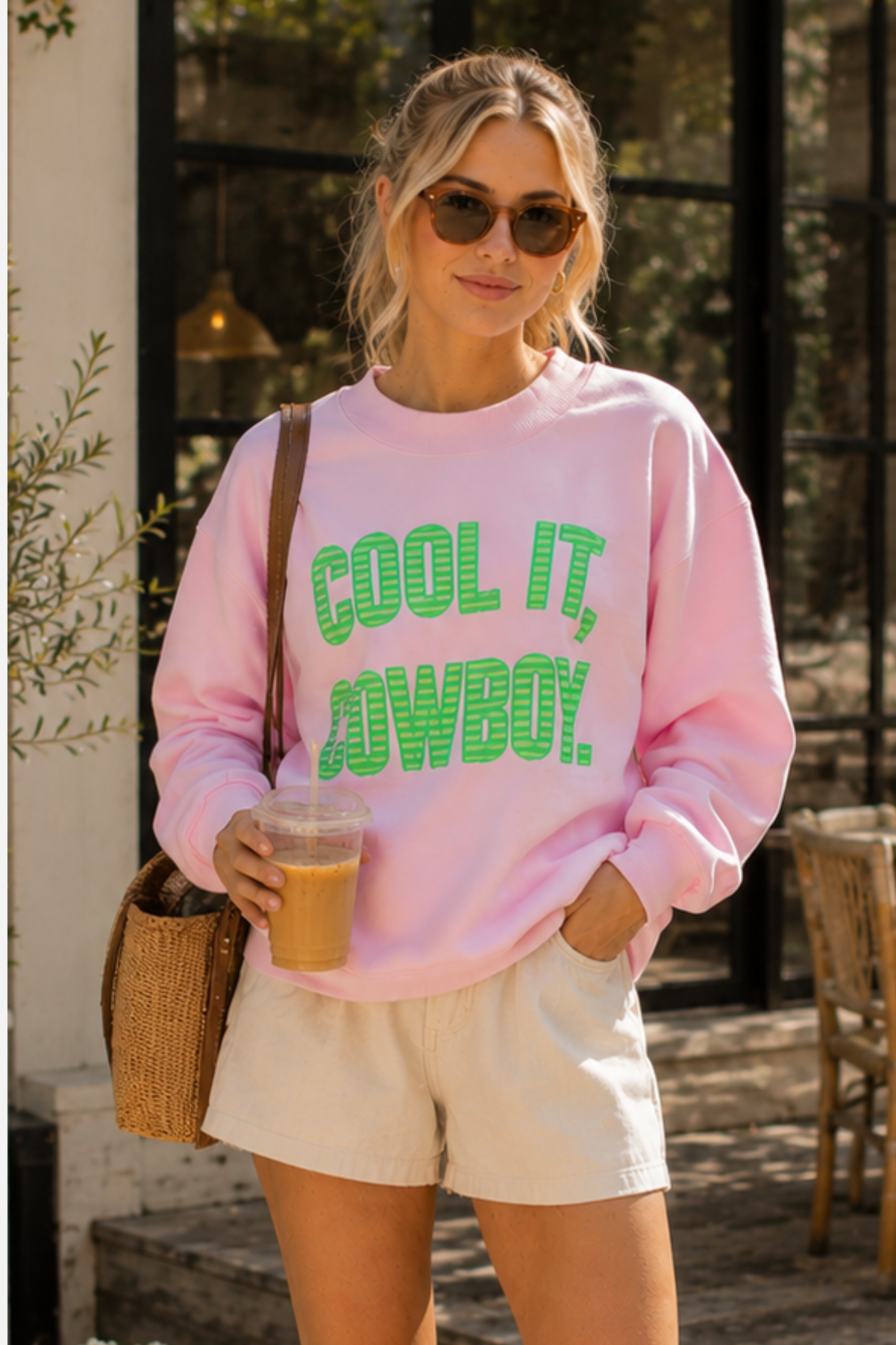 Cool It Cowboy Mock Neck Sweatshirt