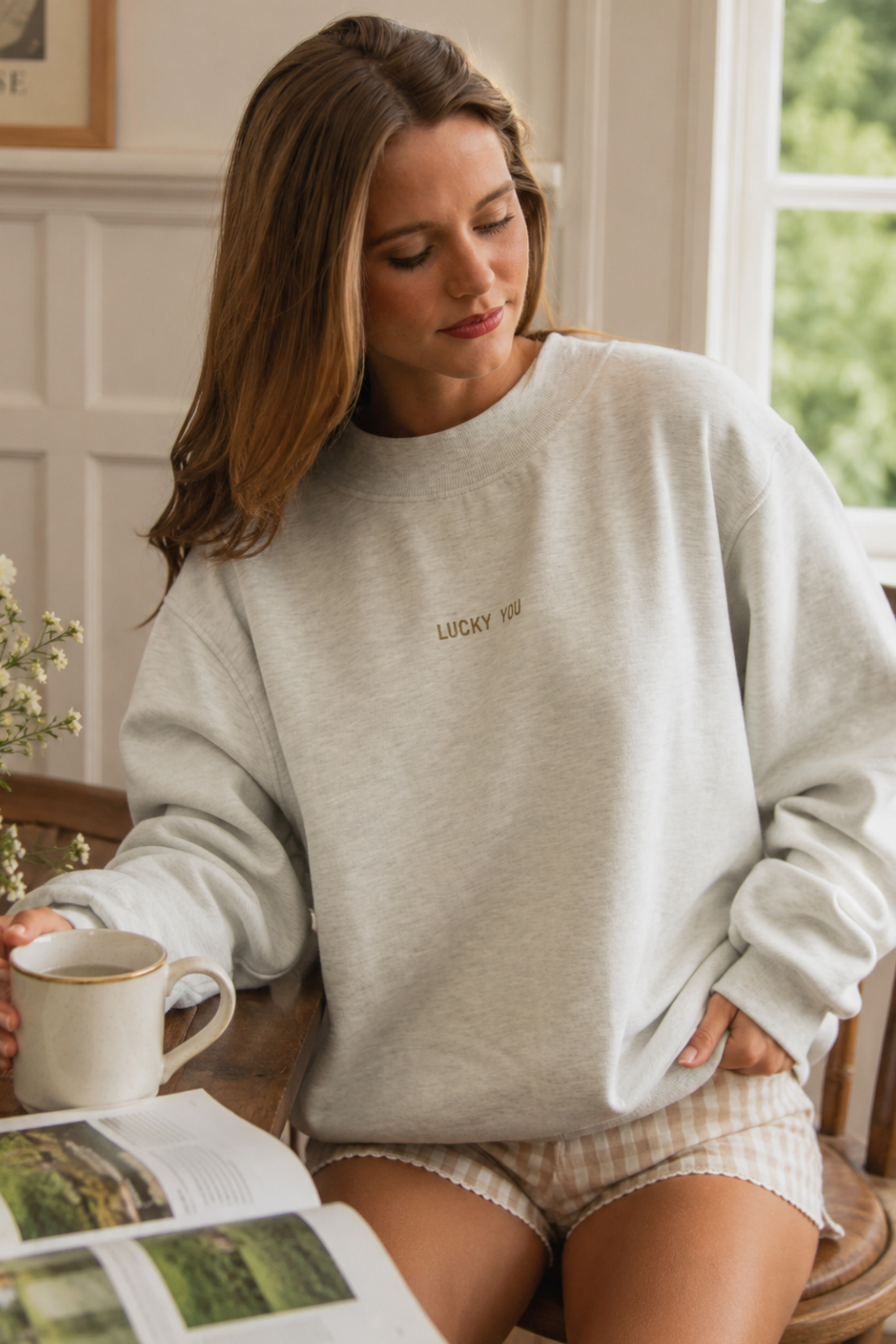 Lucky You Mockneck Sweatshirt