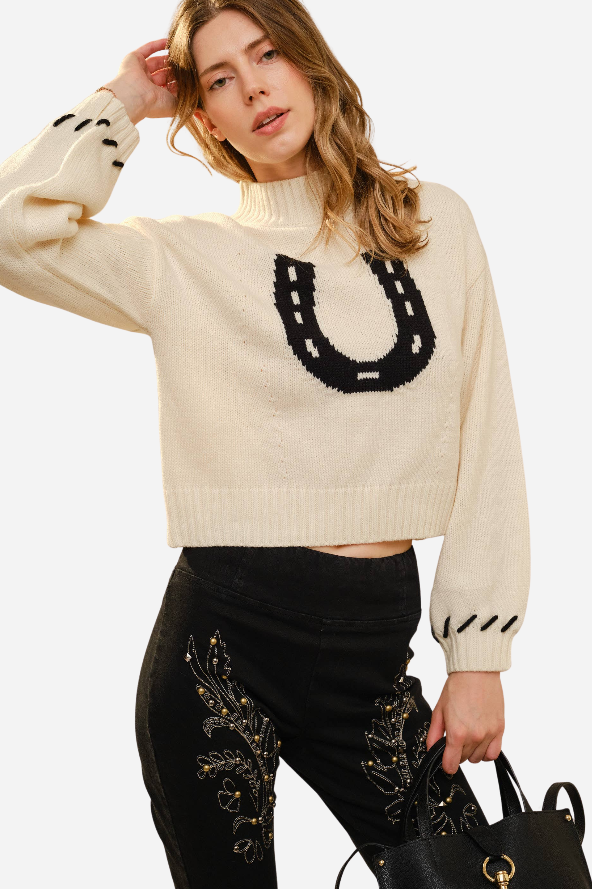 Good Luck Club Cropped Sweater