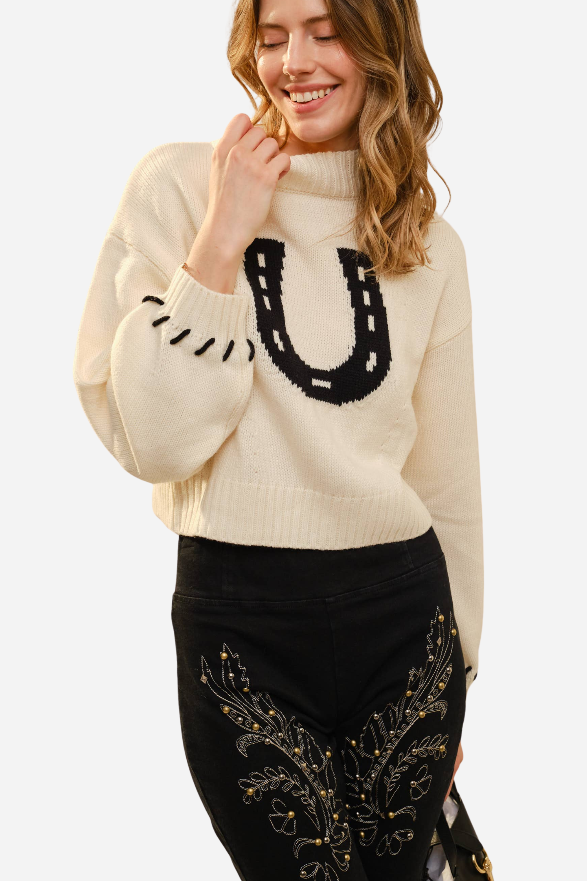 Good Luck Club Cropped Sweater