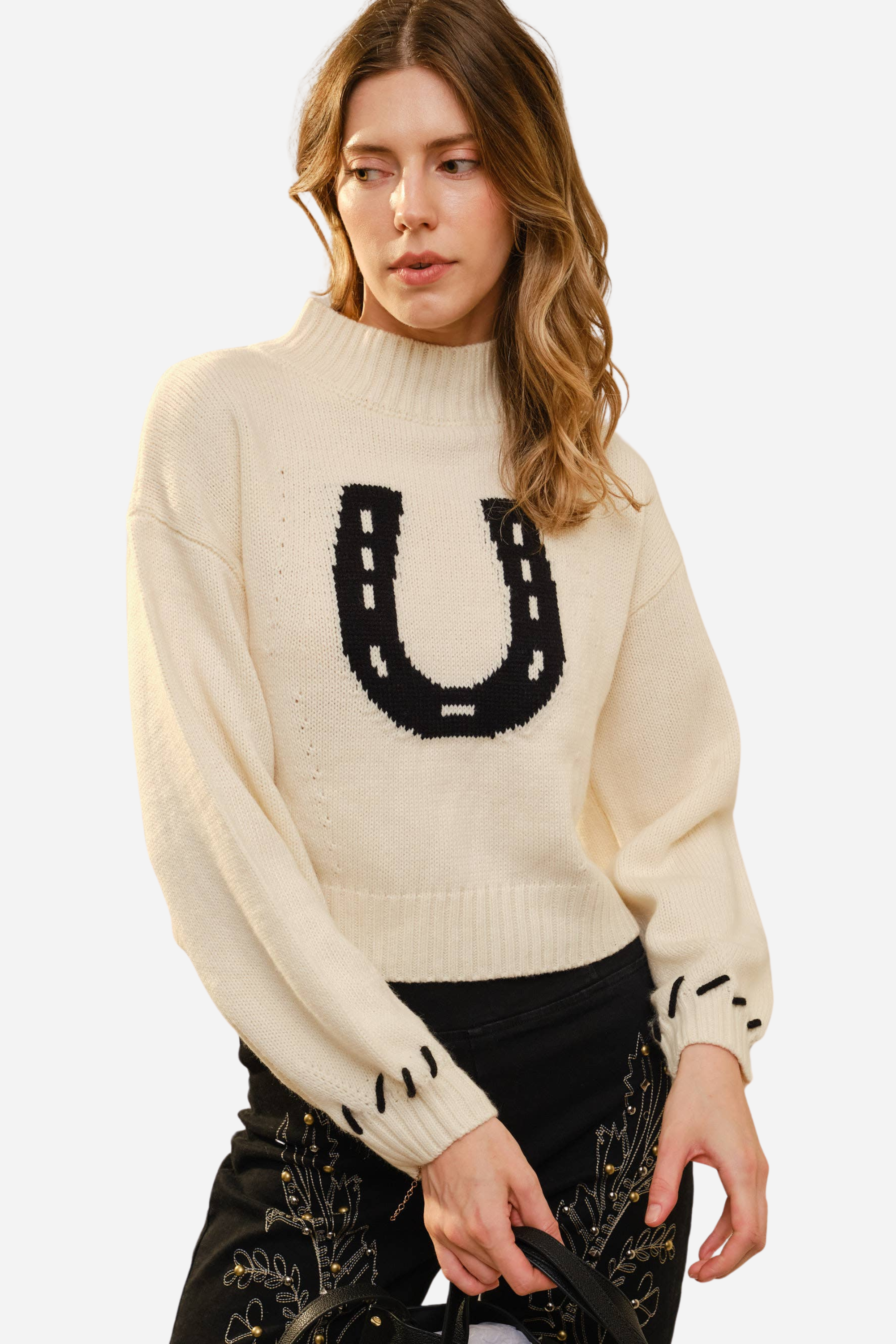 Good Luck Club Cropped Sweater