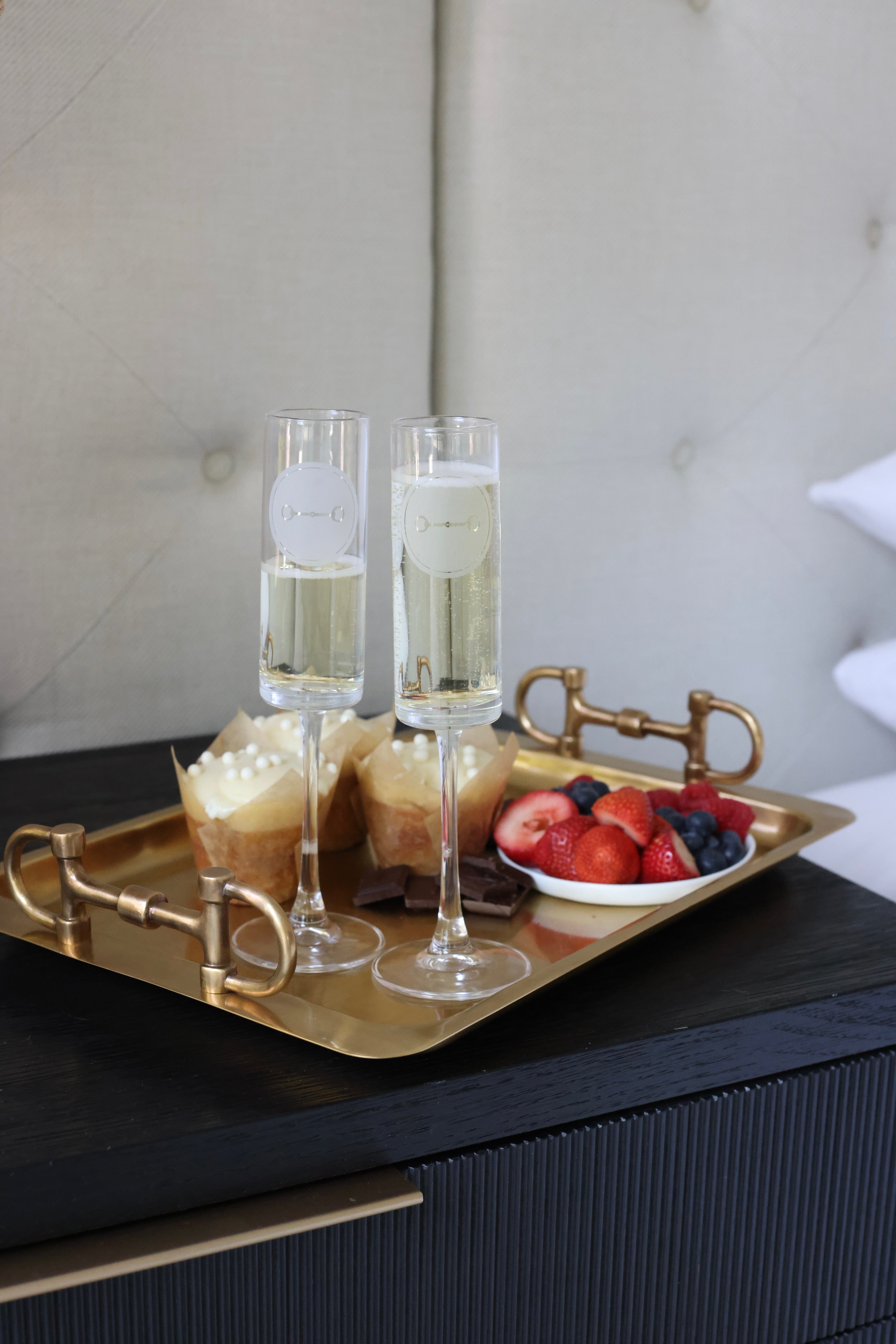 adamsbro stylish equestrian eliana snaffle bit tray brass