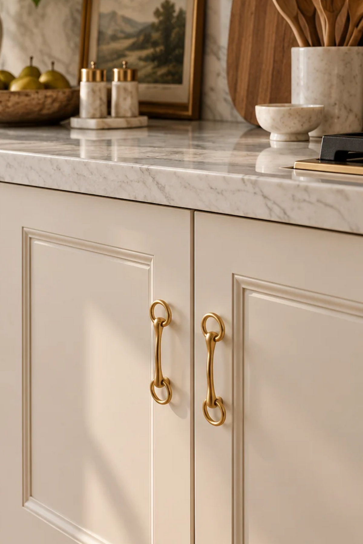 Ella Snaffle Bit Pull Hardware - Gold