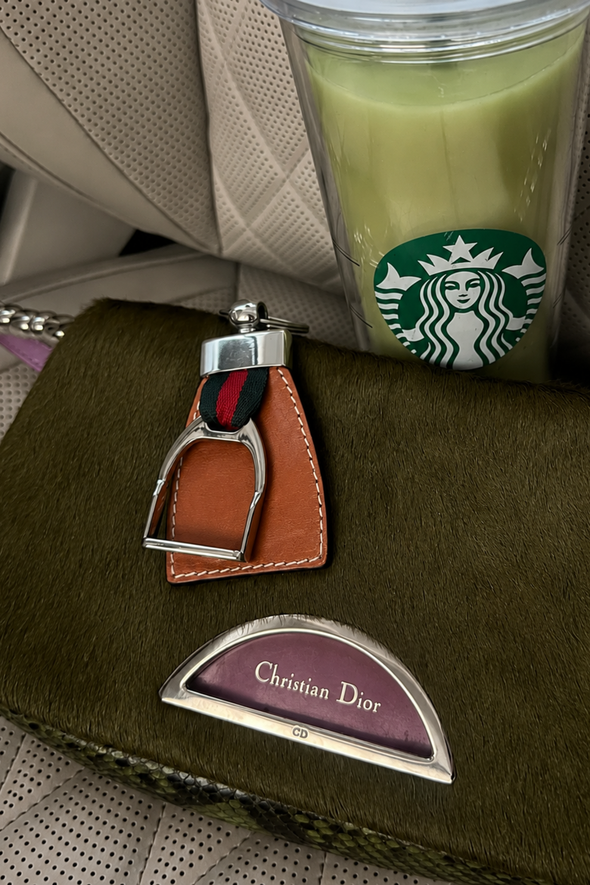 Em Stirrup Key Ring - Cognac