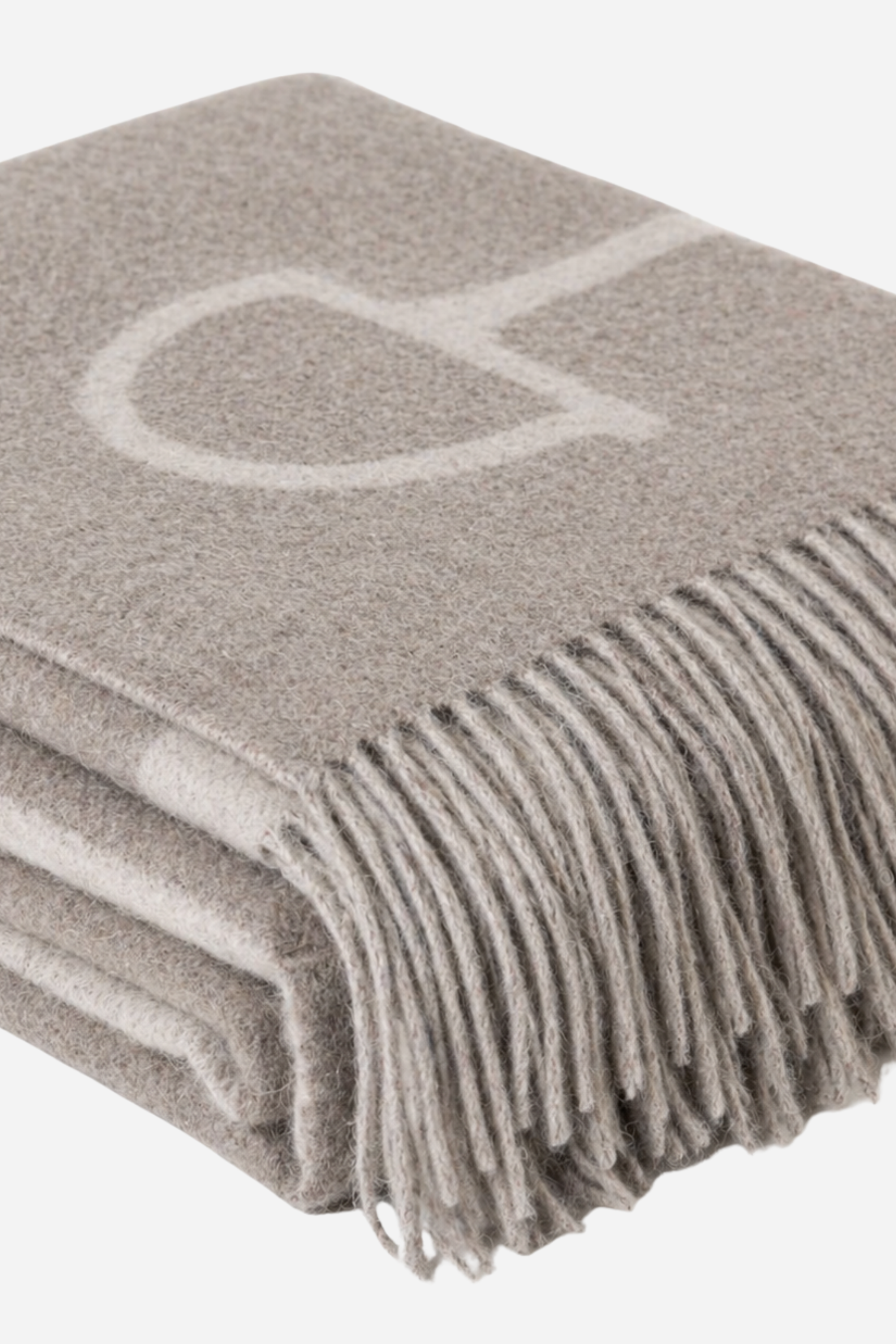 Equine Cashmere Throw - Taupe