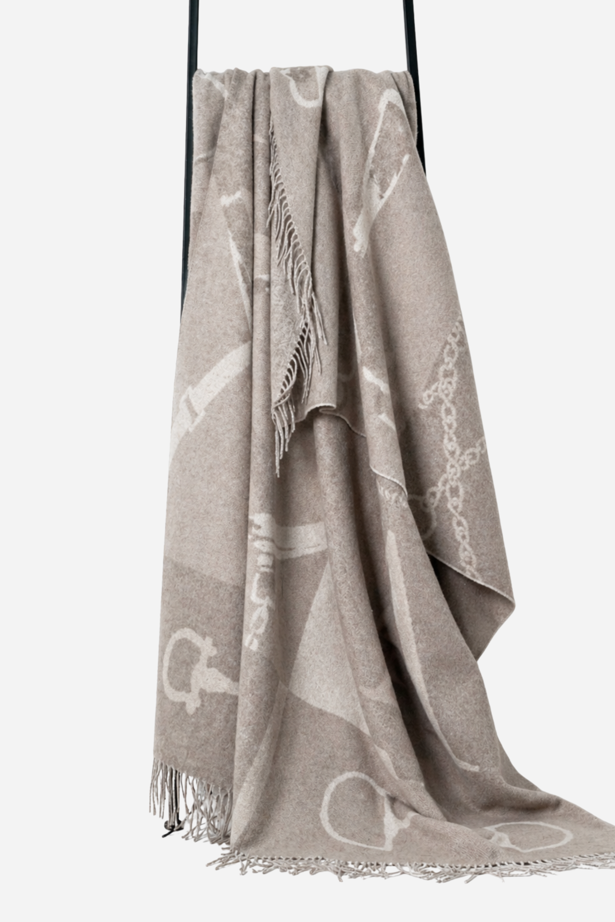 Equine Cashmere Throw - Taupe