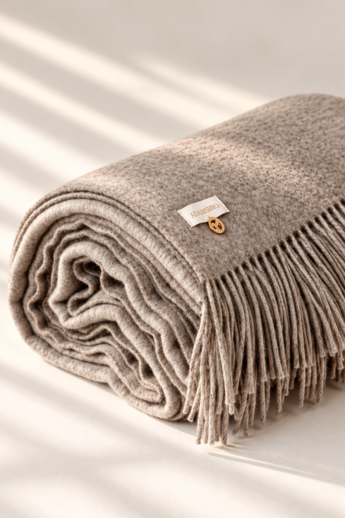 Equine Cashmere Throw - Taupe