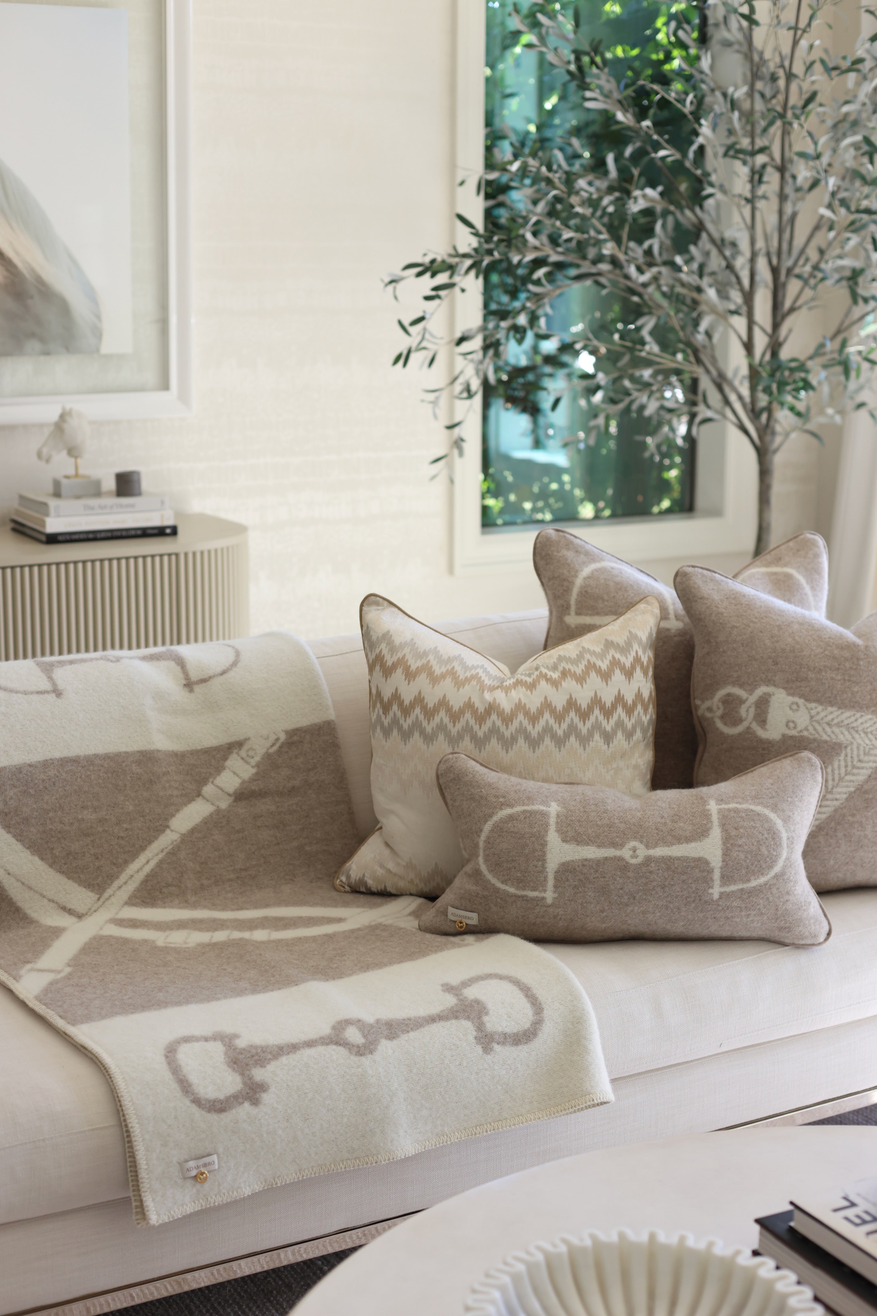 Equine Lumbar Wool Pillow - Vanilla Bean