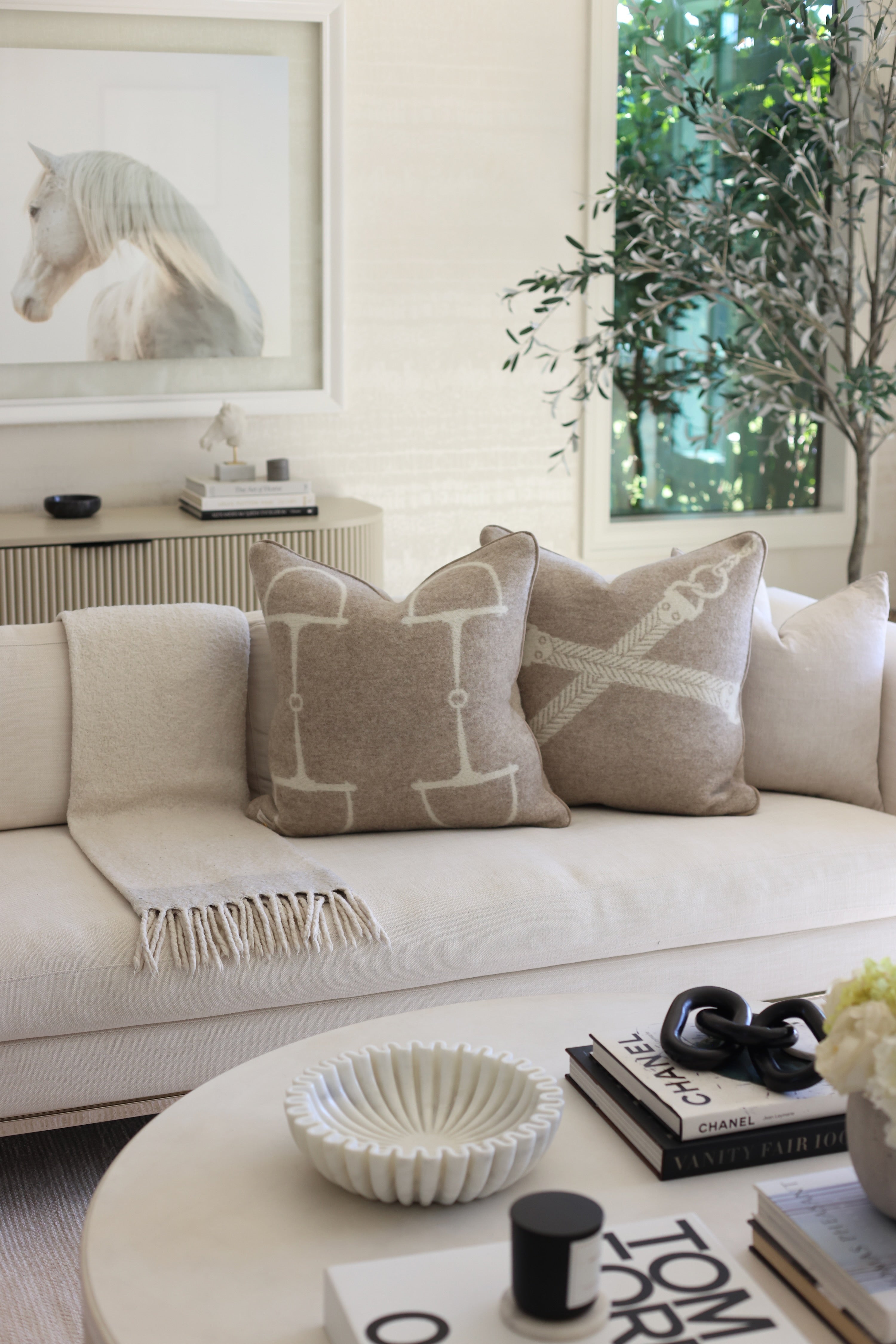 Equine Wool Pillow - Vanilla Bean