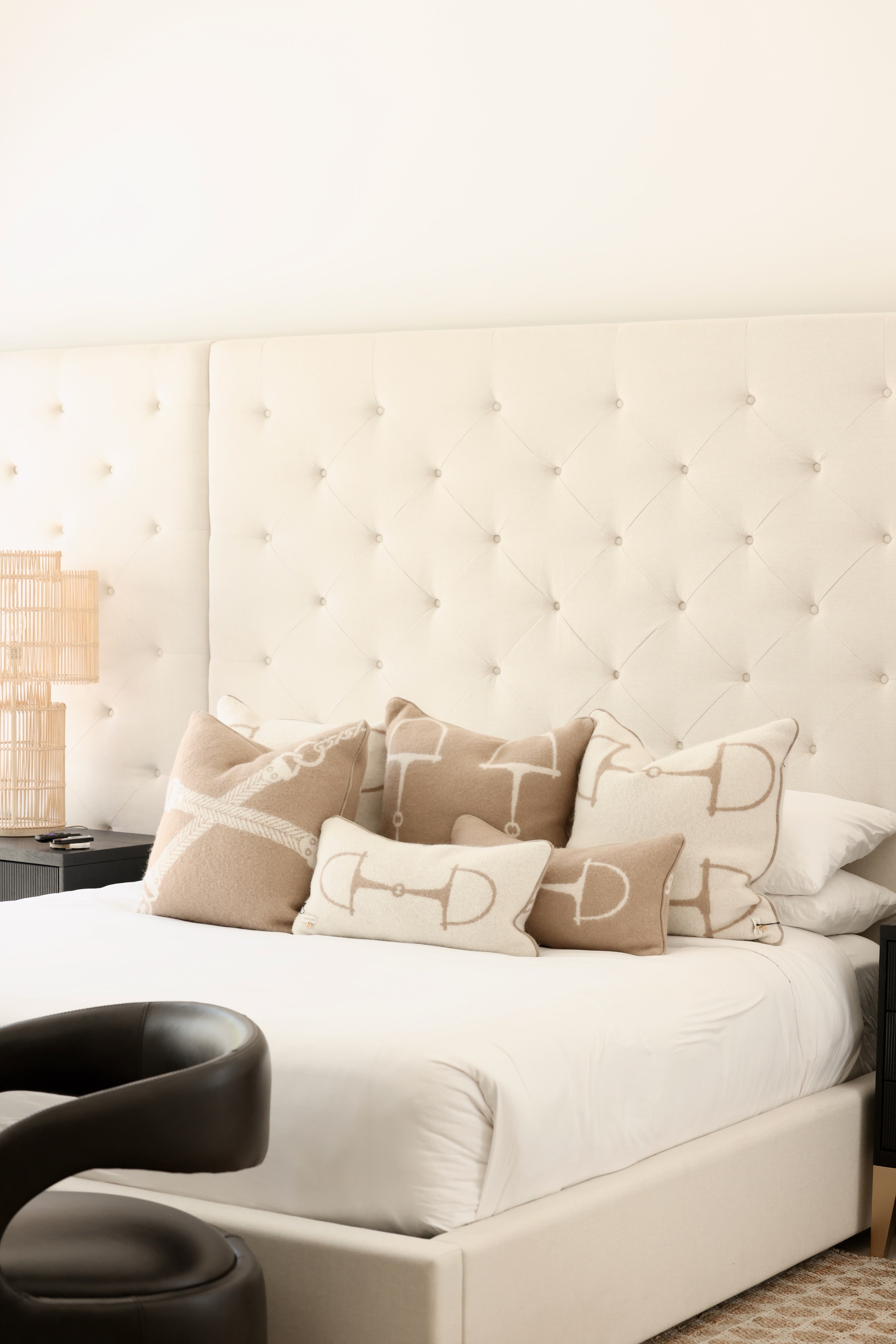 adamsbro stylish equestrian large square wool pillow horse bit