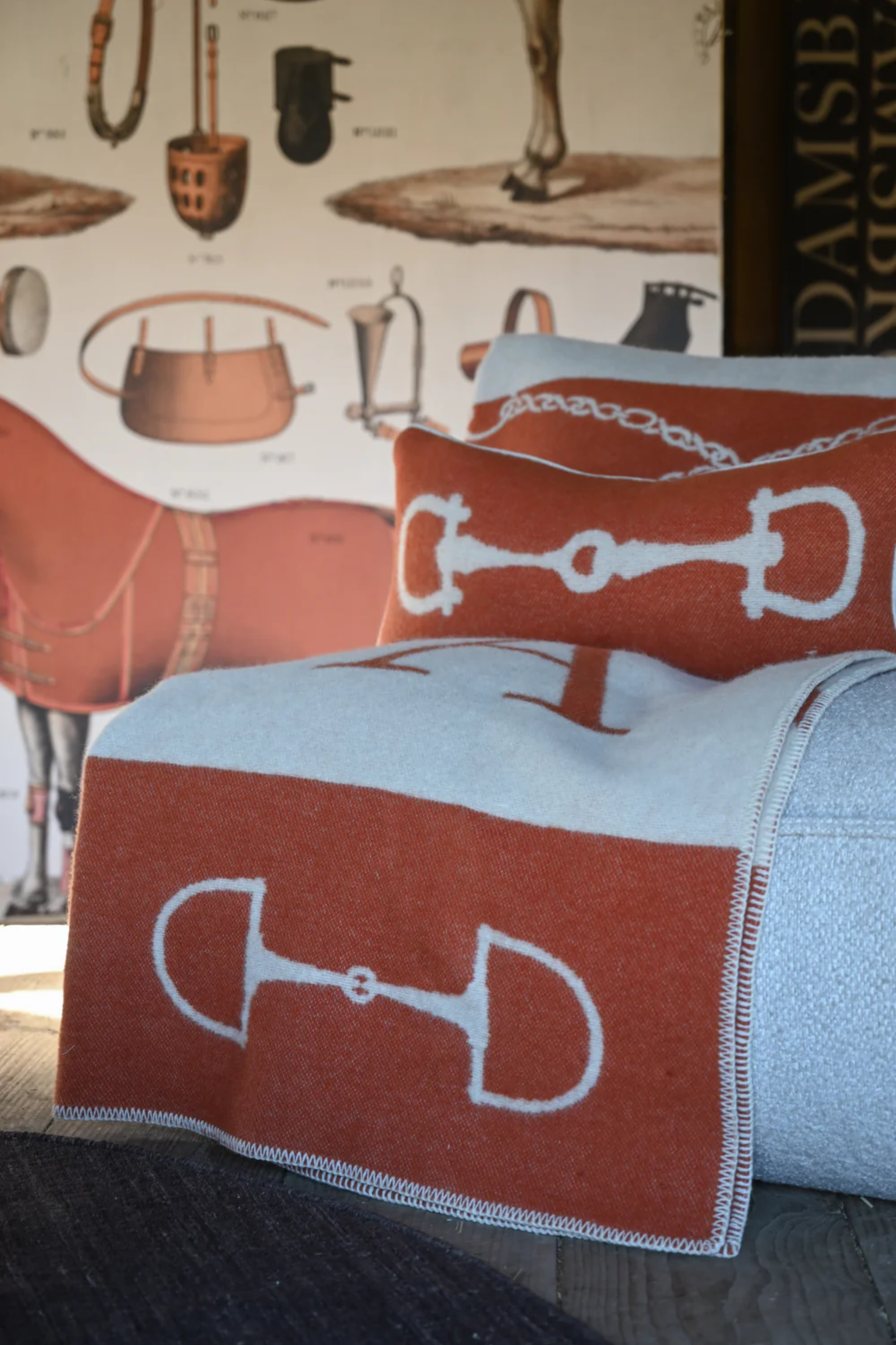 Equine Wool Throw - Tangelo