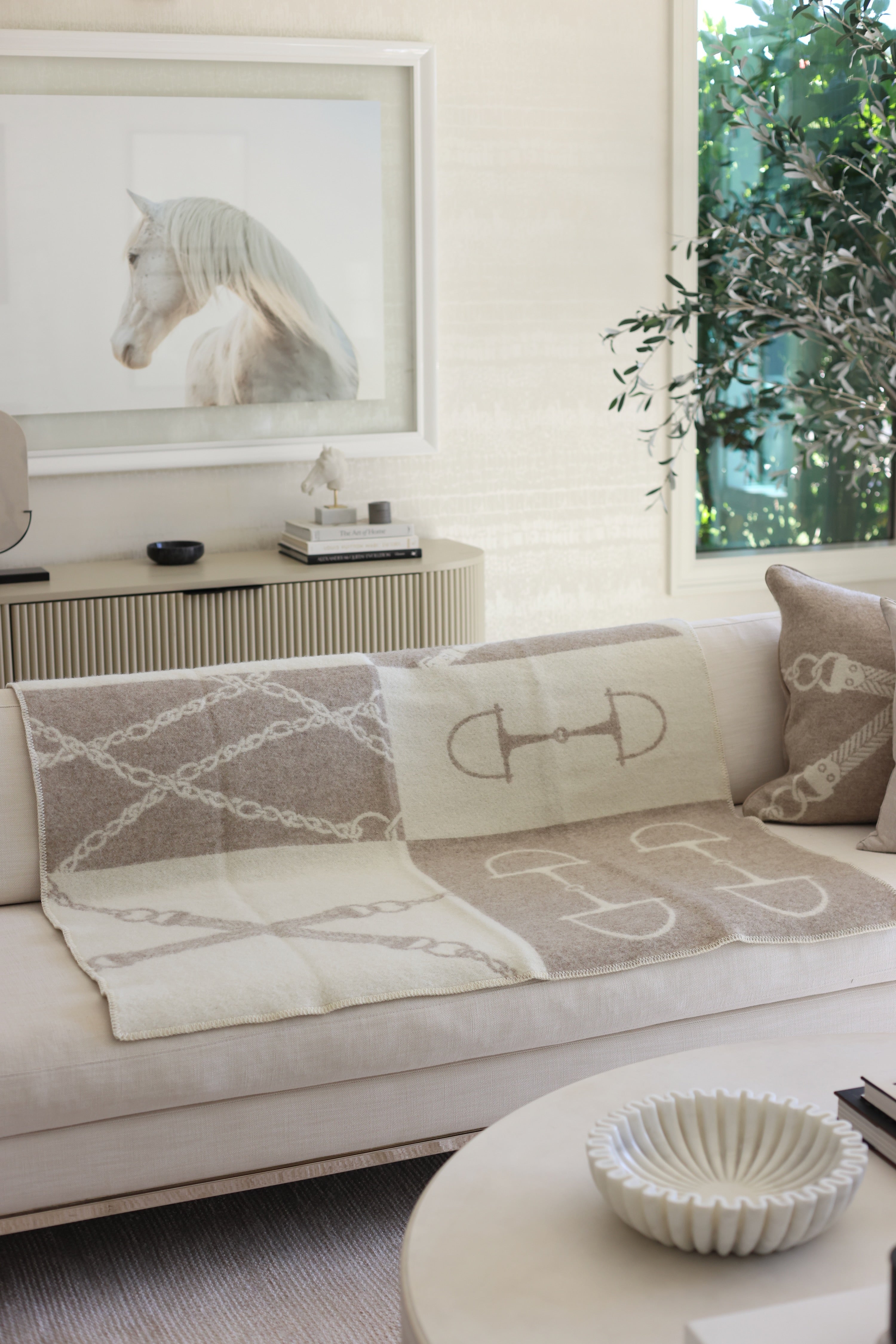 Equine Wool Throw - Vanilla Bean