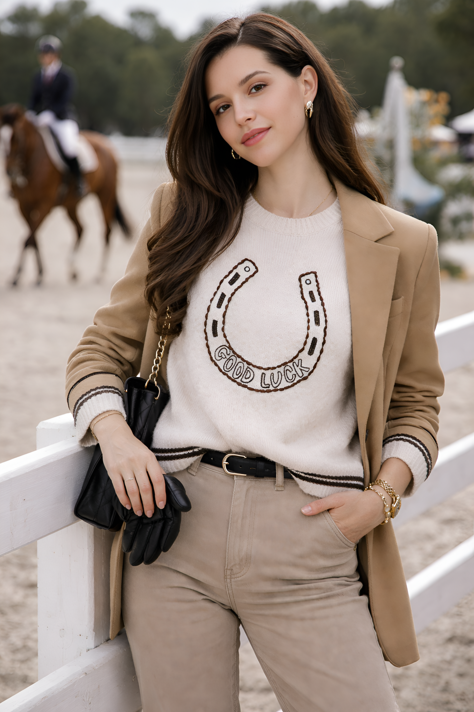 Good Luck Horseshoe Sweater