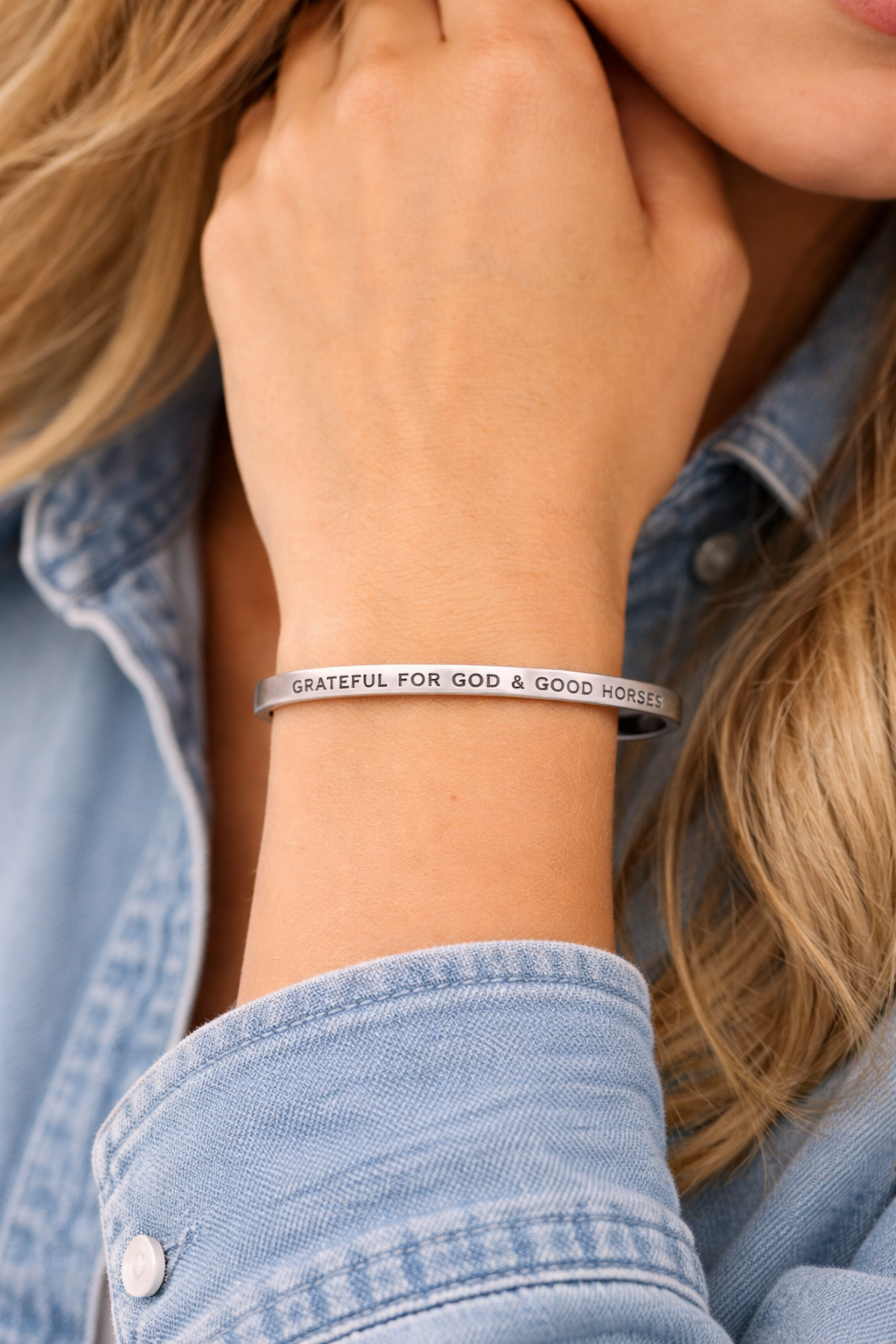 Grateful For God & Good Horses Bangle