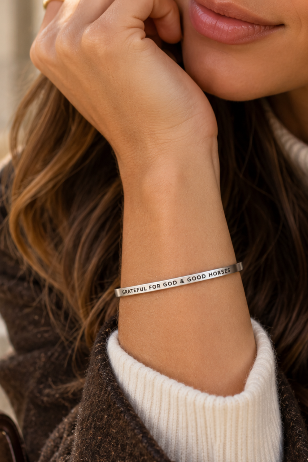Grateful For God & Good Horses Bangle