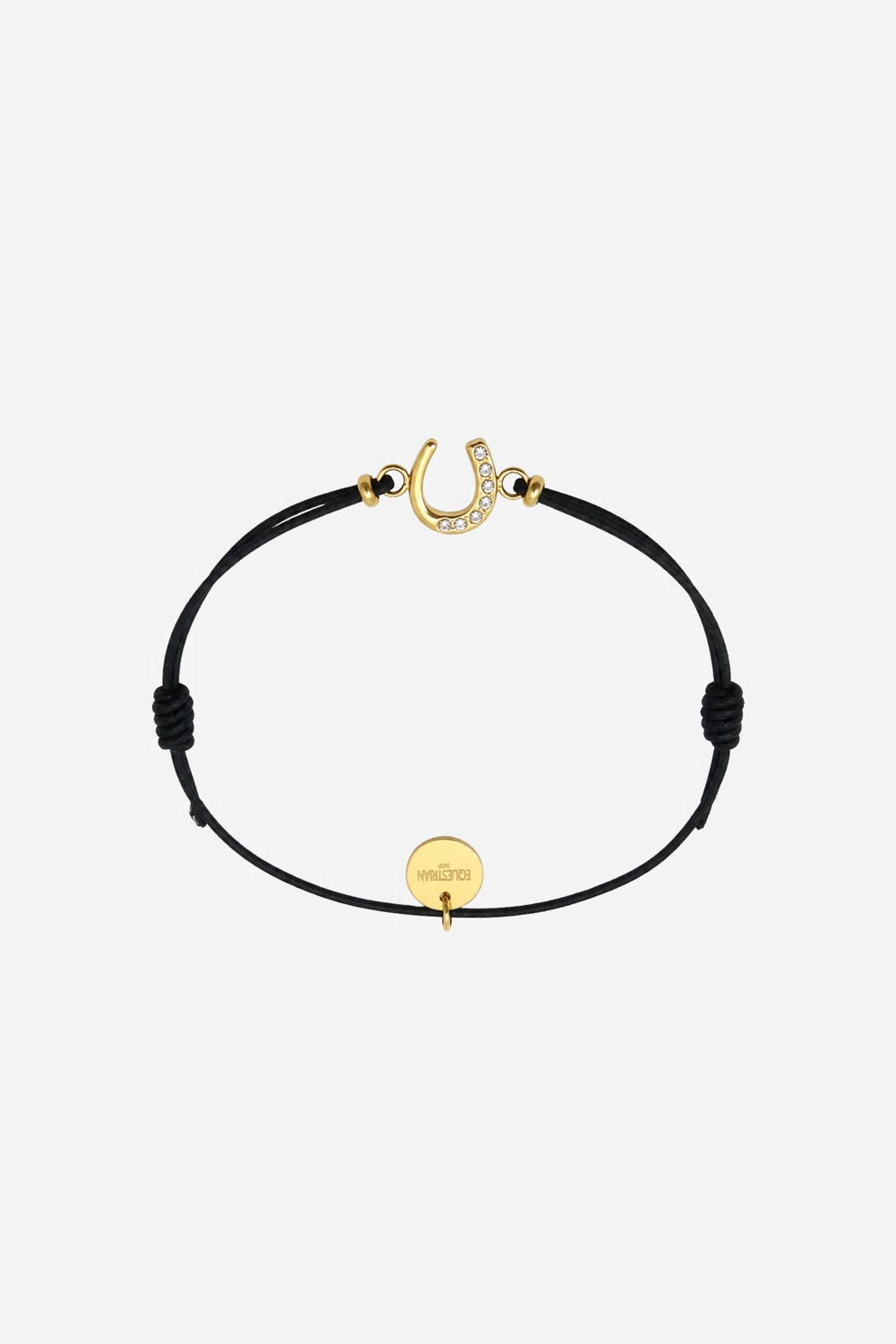 Halo Horseshoe Bracelet - Black