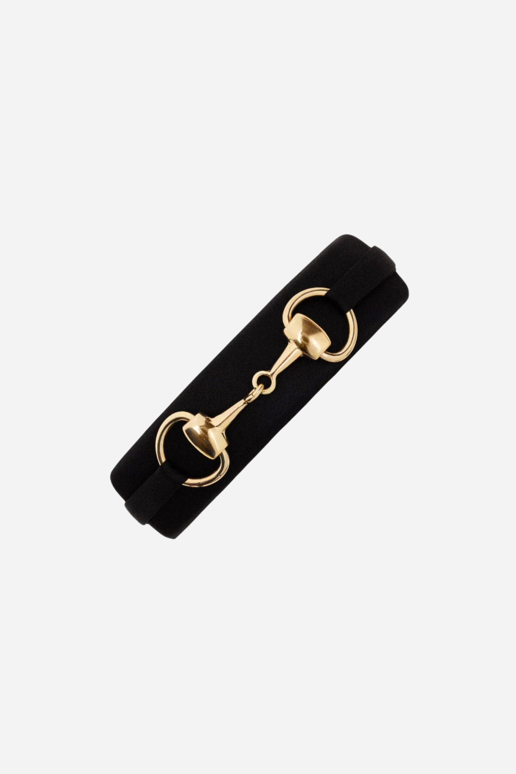 Hattie Bit Silk Barrette - Black