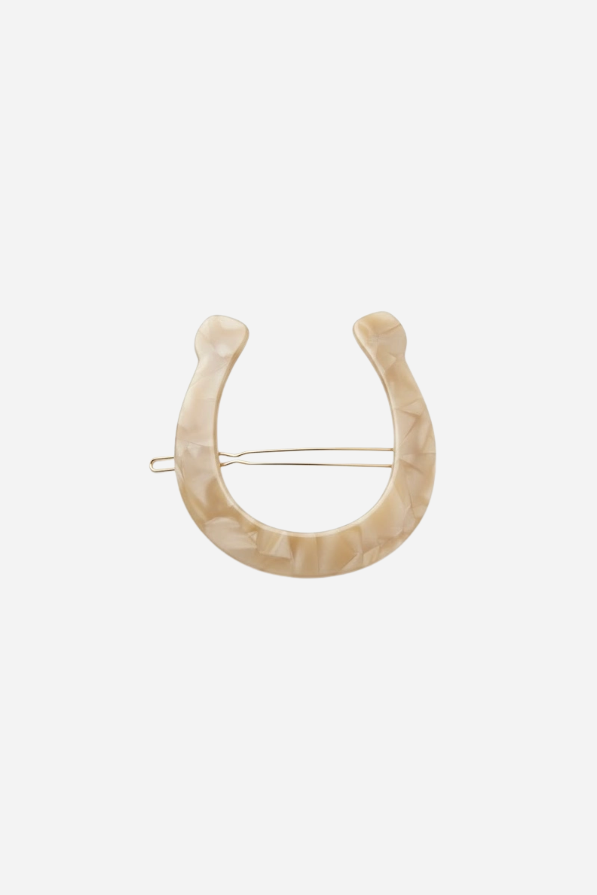 Hattie Horseshoe Hair Clip - Pearl