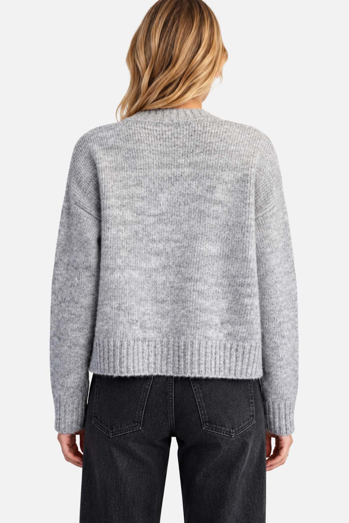 Heidi Horseshoe Cardigan - Grey